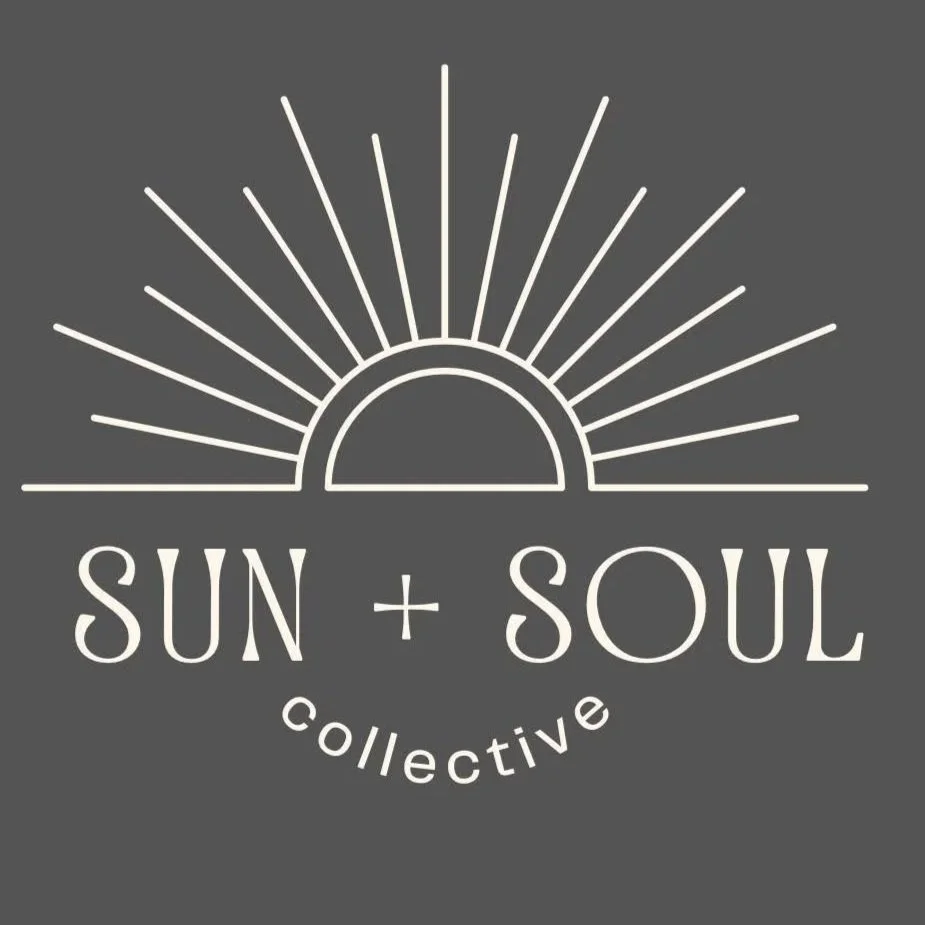 Sun and soul collective logo with stylized sun rays and text.