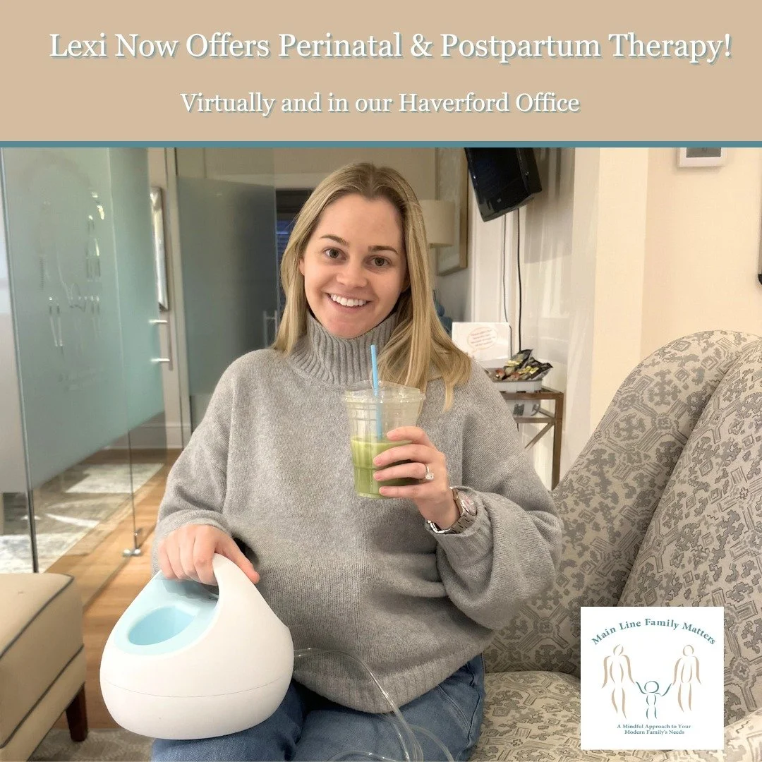 Lexi Schwartz Muchnick is now offering perinatal &amp; postpartum therapy! 

Perinatal and postpartum therapy provides compassionate, specialized mental health support for individuals and families during pregnancy and the first year after birth and b