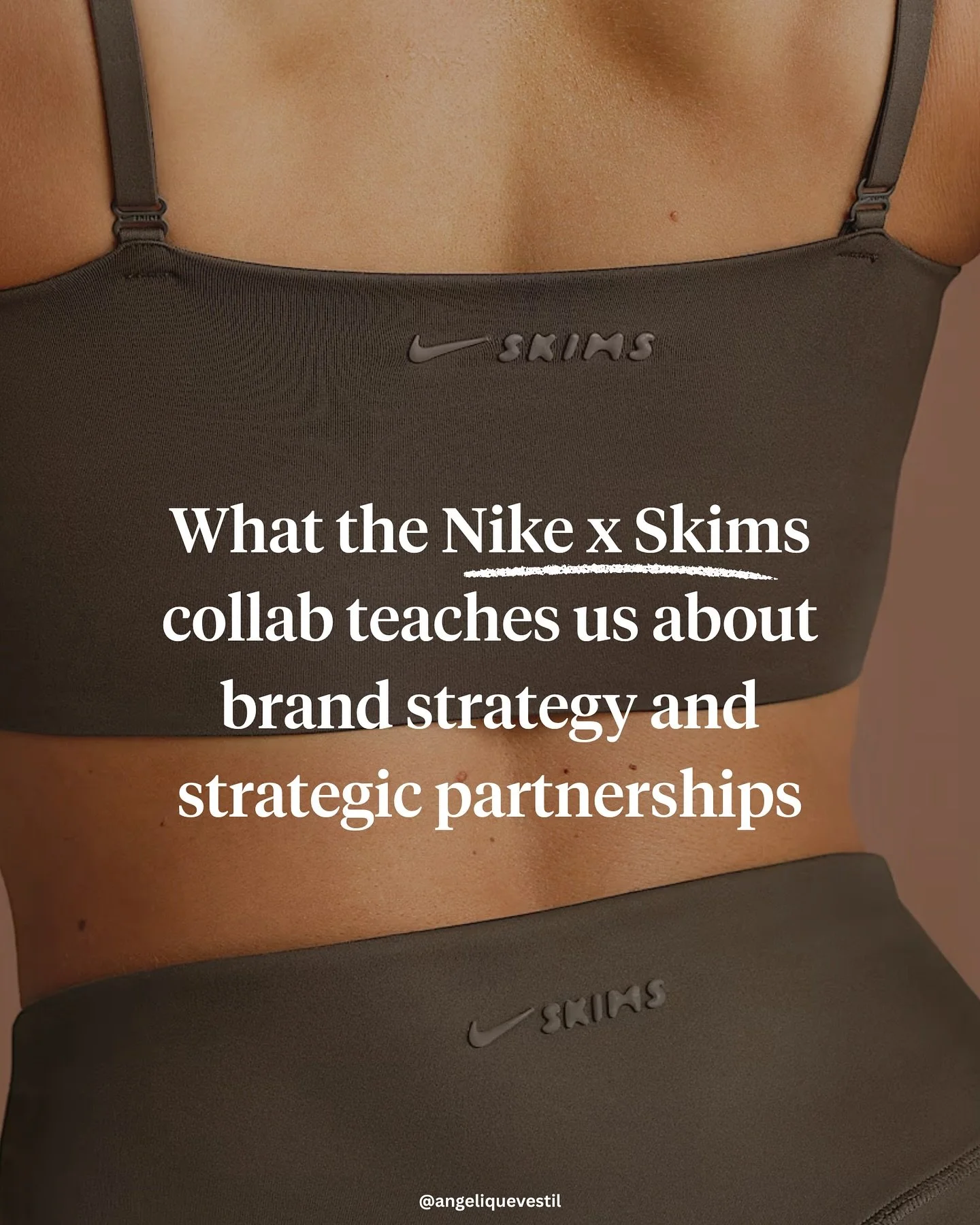 The @nike x @skims collab proves the right partnerships don&rsquo;t need to compete, they amplify each others mission. The same is true for small businesses time and time again. When you collaborate with someone who serves the same audience in a diff