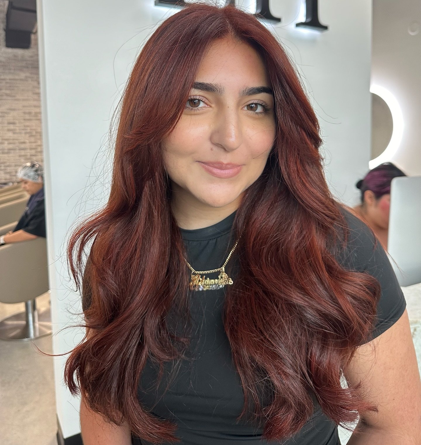 Copper dreams this season 💫💫 

Book your appointments now with @lilys.hair.world 🤍

#behindthechair #copperhair #schwarzkopf #royaligora #k18 
#k18results #salonnearme #balayageombre