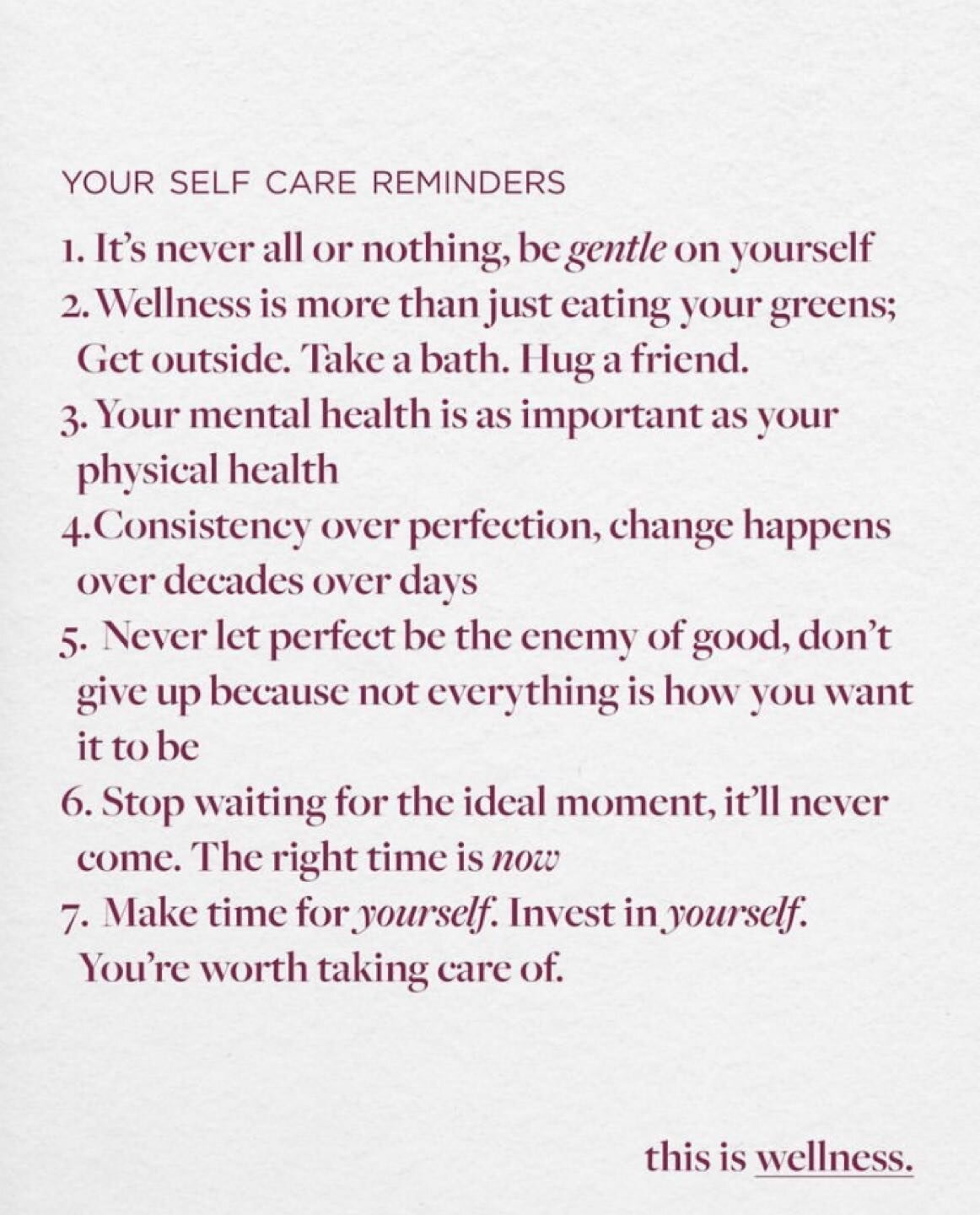 I saw this today @deliciouslyella and it made me reflect on how harshly we treat ourselves.  Take some time out to read and think about this then start putting it into action.  Be well, be happy, be mindful and be conscious 🫶🥰😊.