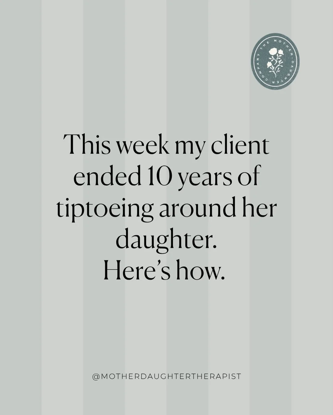 For ten years, she thought she just needed to try harder.

Say it better.
Be more careful.
Not &ldquo;ruin the day.&rdquo;
Not trigger tension.

But underneath the tiptoeing was something deeper:

She was leaning on her daughter emotionally.
Absorbin