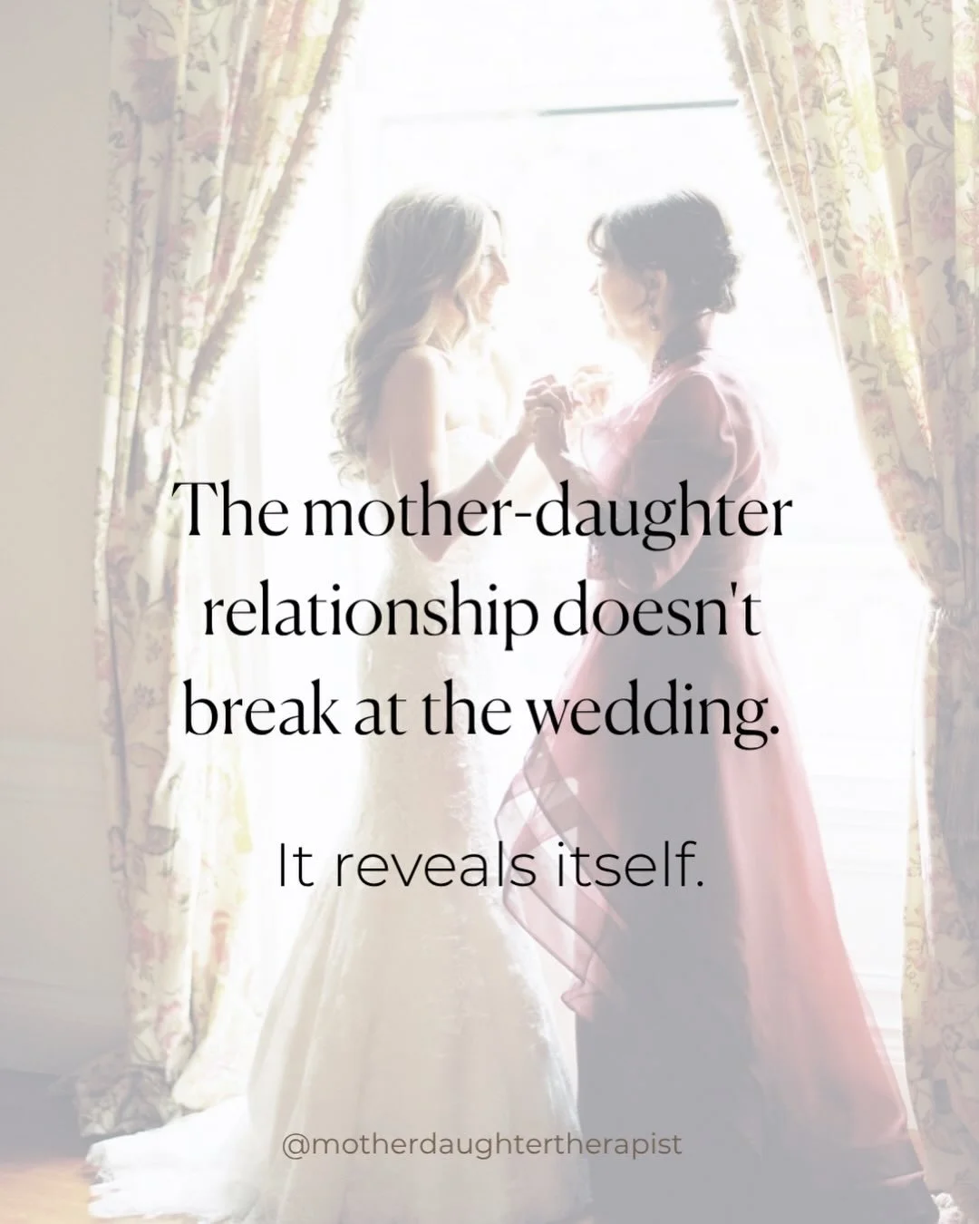 It&rsquo;s never just about the wedding. The wedding just made it visible.

I&rsquo;ve watched so many mothers and daughters arrive at this season of their relationship genuinely trying. 

The mother who wants to be included. The daughter who wants h
