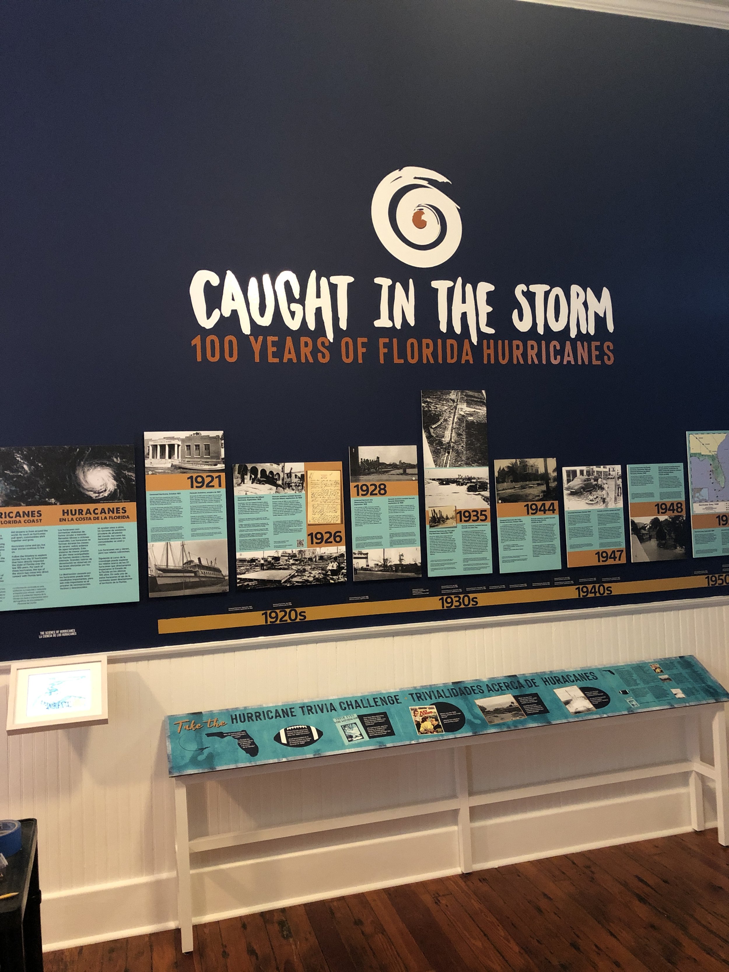 Florida Maritime Museum timeline Exhibit Hurricanes.JPG