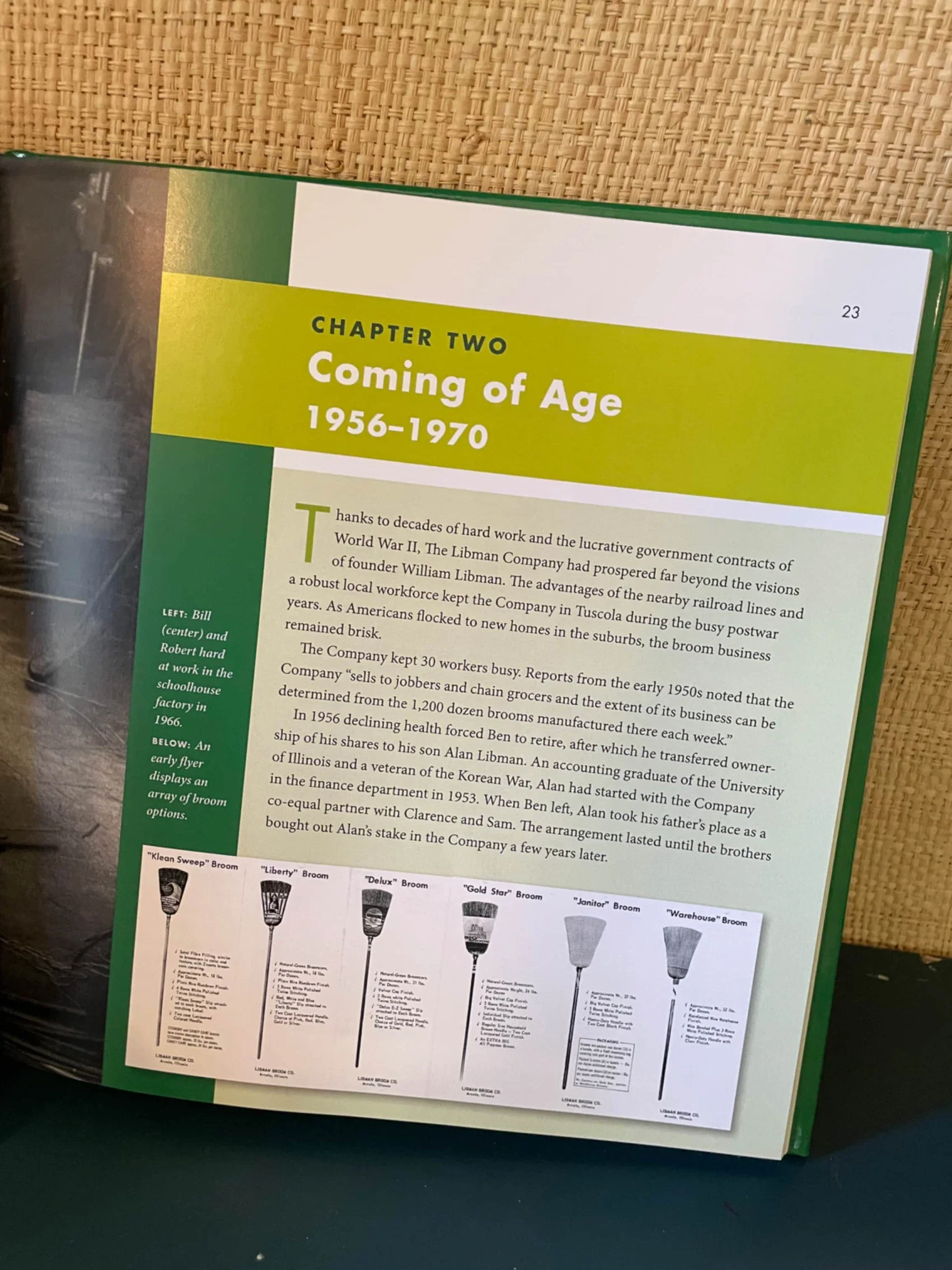 timeline draft design for corporate history project