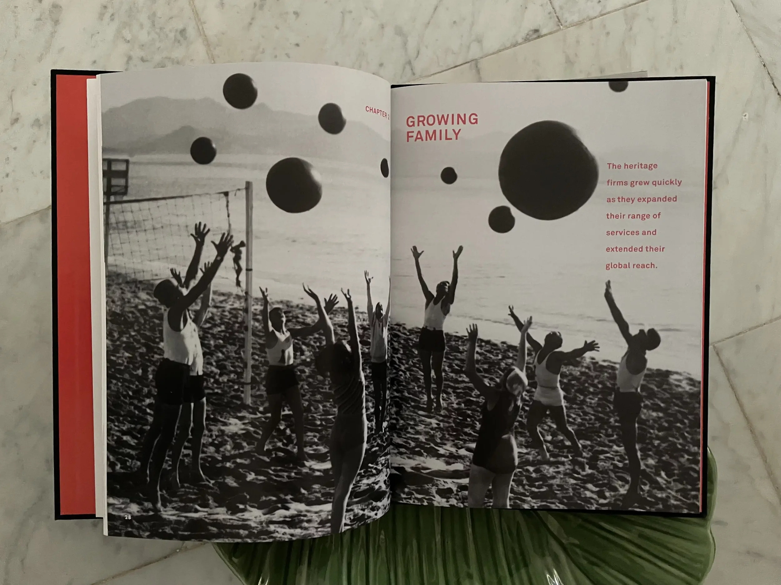 full page spread in company history b