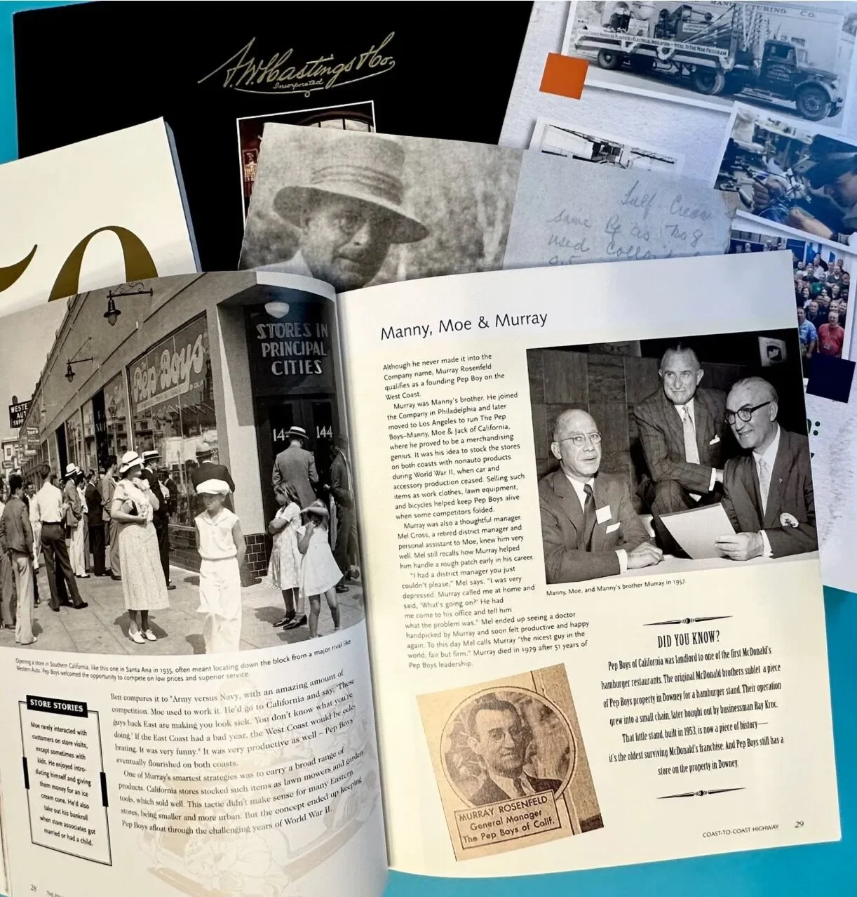 examples of beautiful company history layouts