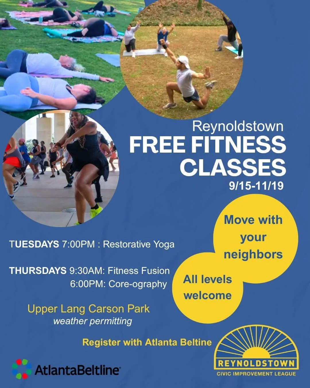 Free Health &amp; Wellness Classes to Reynoldstown