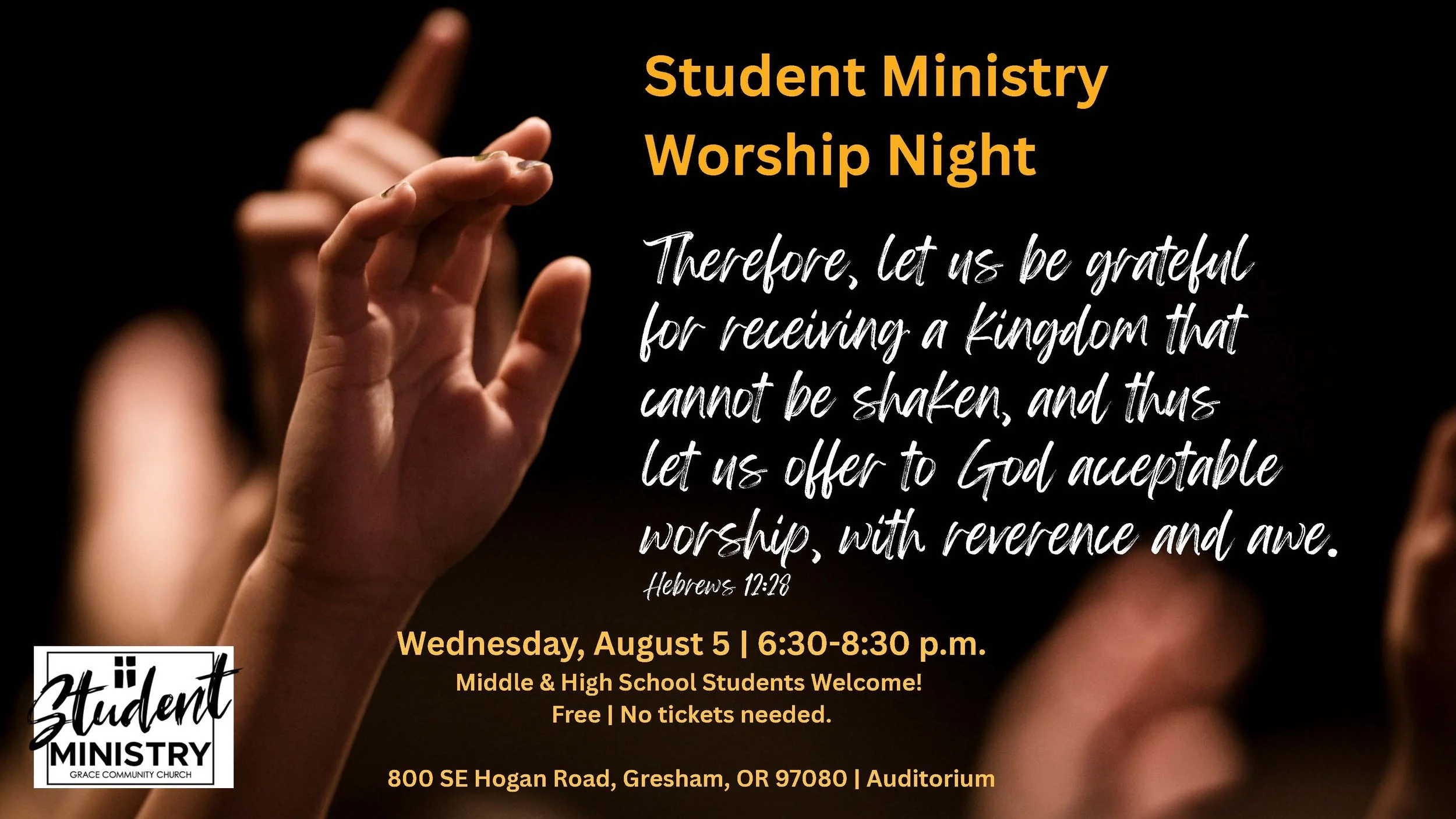 Student Ministry Worship Night