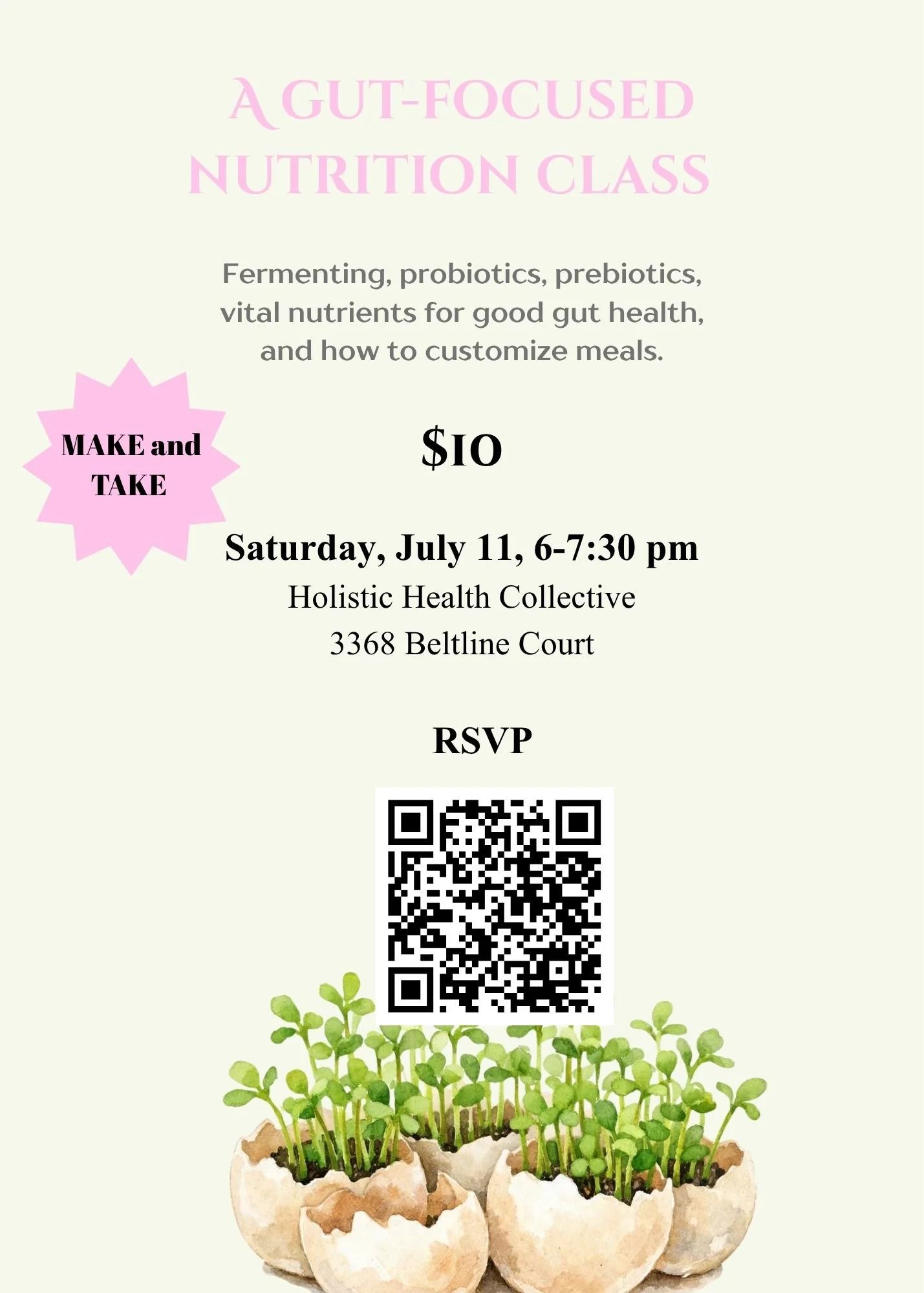 A Gut-Focused Nutrition Class