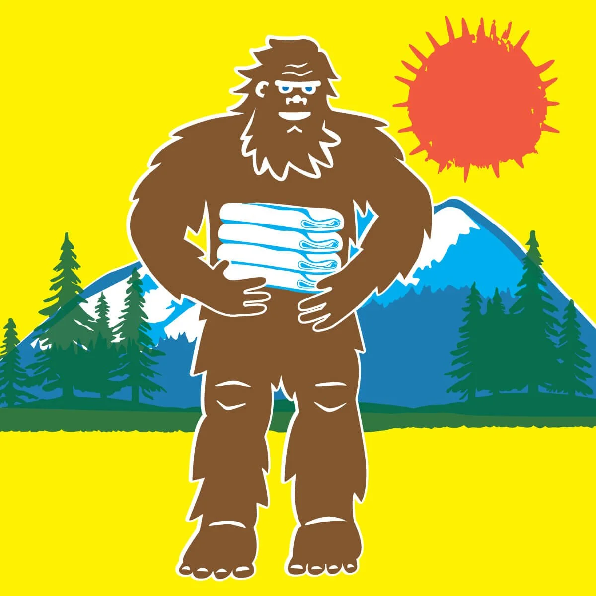 Promotional Pulpboard Coaster, Sasquatch Mascot Character