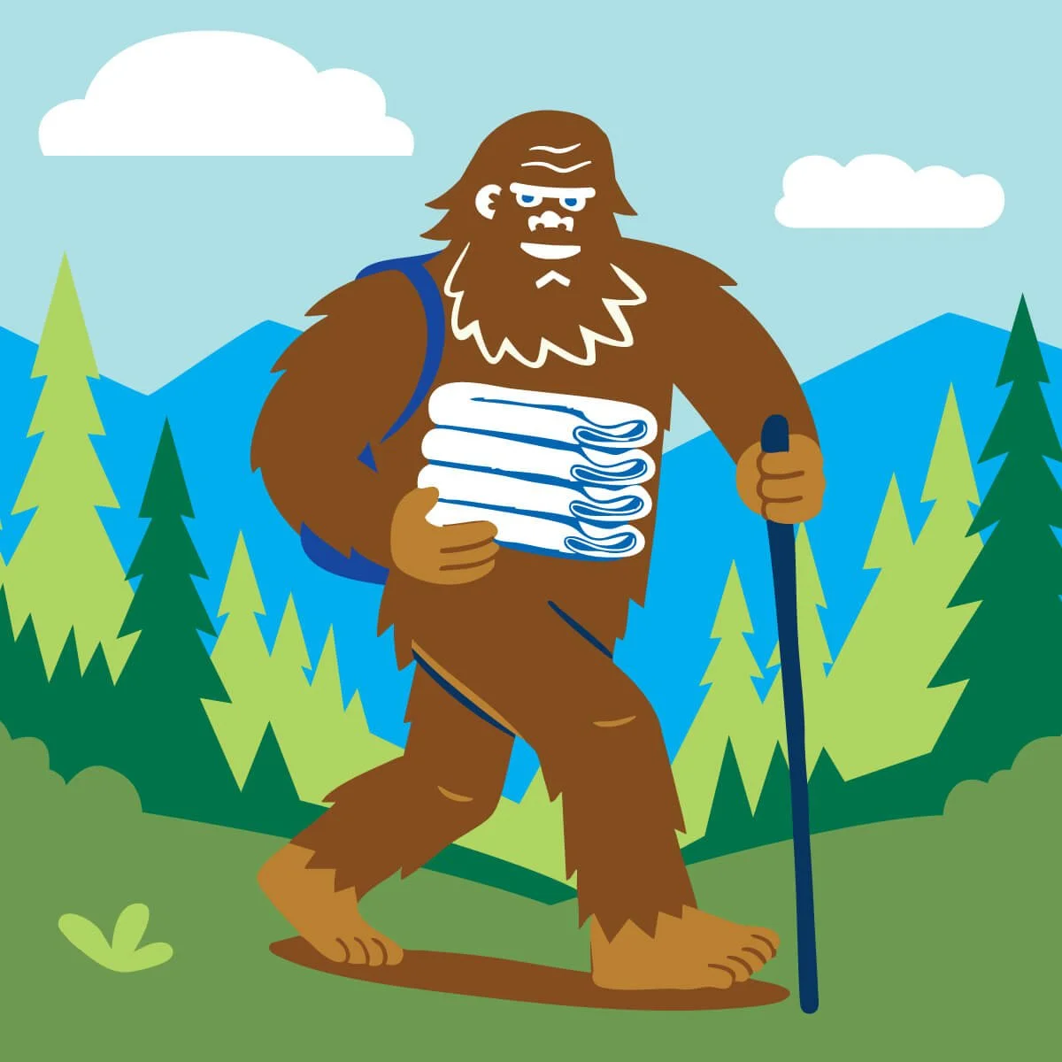 Promotional Pulpboard Coaster, Sasquatch Mascot Character