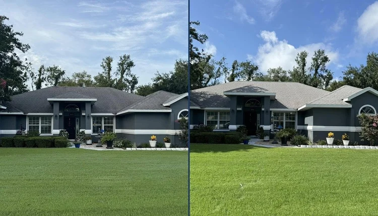Clean roof after a roof wash