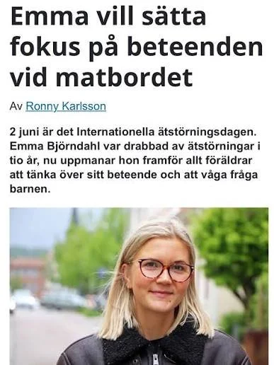 Emma vill sätta fokus på beteenden vid matbordet