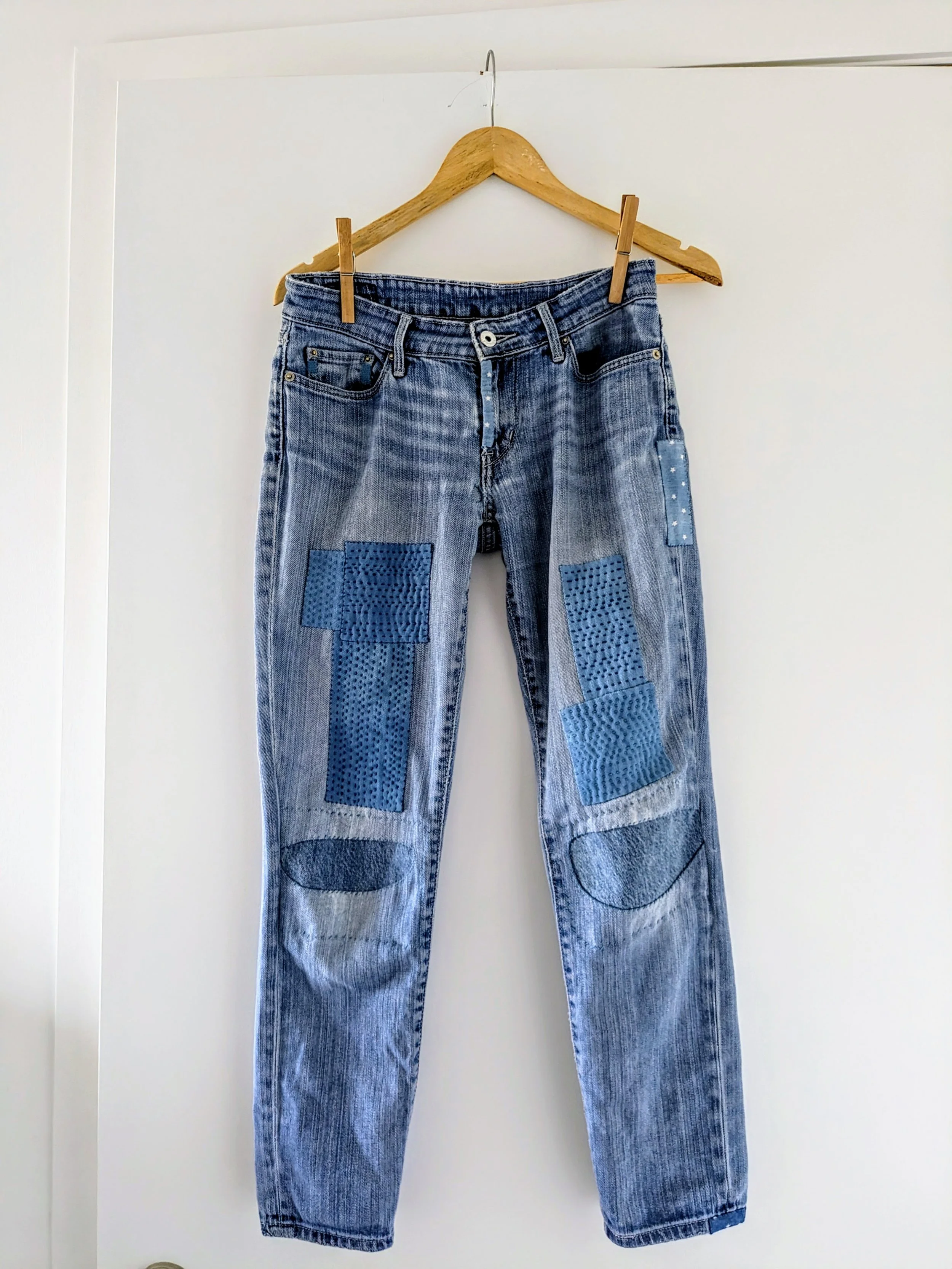 cecile's jeans on door.jpg