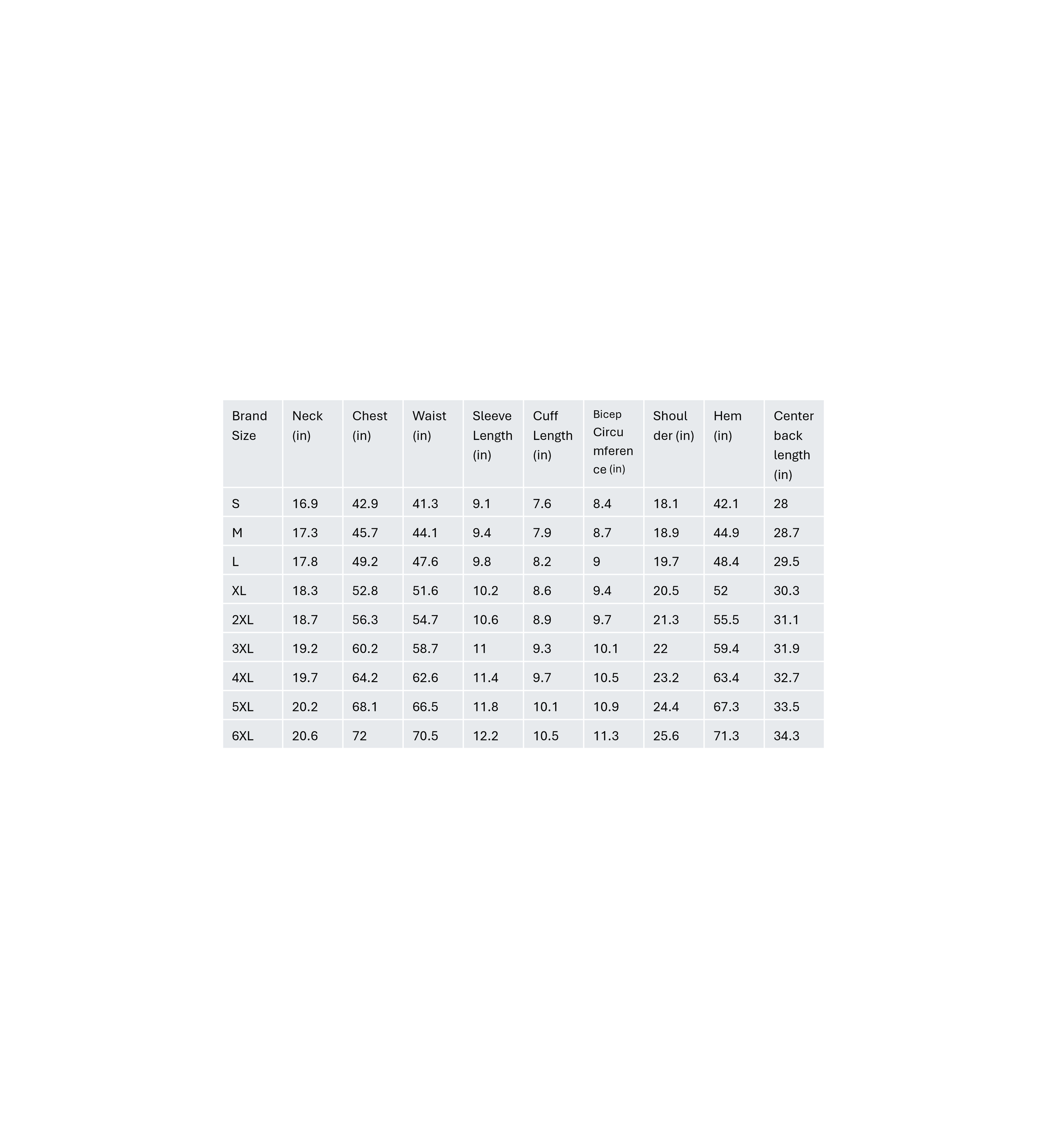 Money Is A Major Issue Shirt - Size Chart.png
