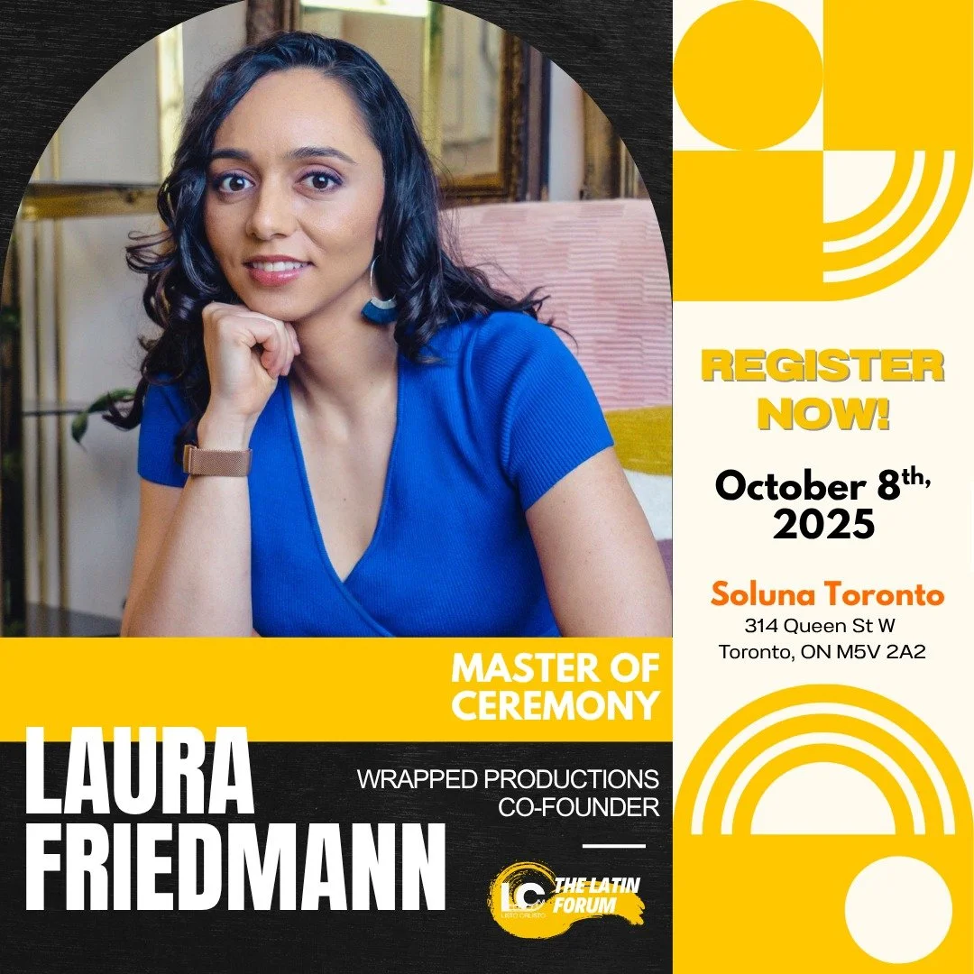🌟 Meet Our Master of Ceremony: Laura Friedmann! 🌟

Laura Friedmann is a Colombian-Canadian producer whose work champions gender equality, human rights, and healing through storytelling. From tackling intergenerational trauma to celebrating the powe