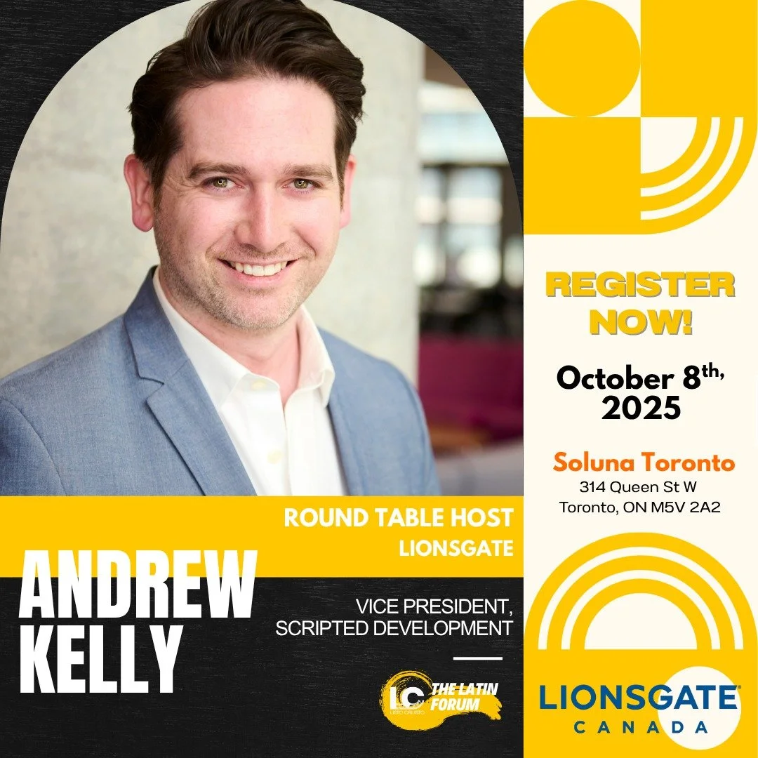 We&rsquo;re thrilled to welcome Andrew Kelly, Vice President of Scripted Development at Lionsgate Canada, as a Roundtable Host at Latin Forum 2025! 🎬✨

Andrew oversees Lionsgate Canada&rsquo;s scripted development slate, focusing on the domestic mar