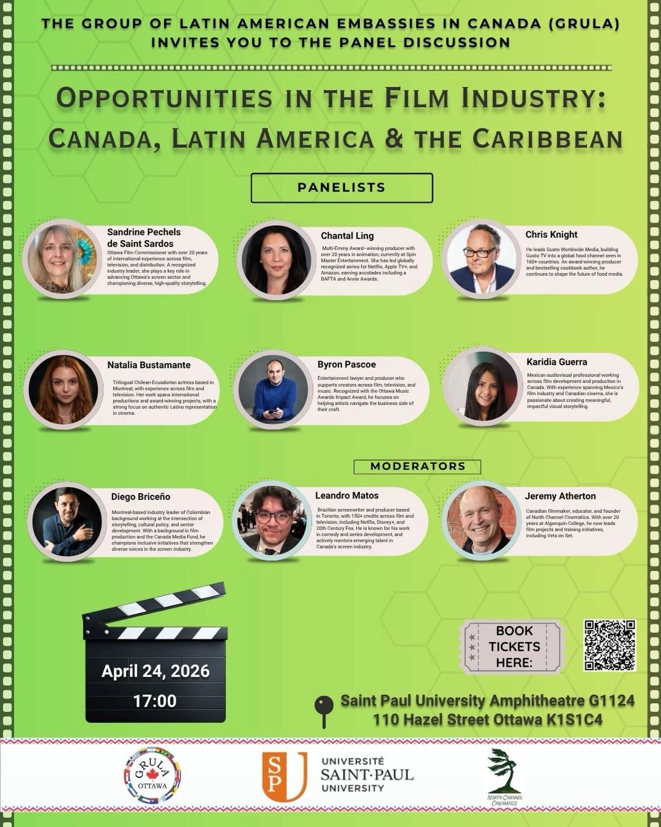 📣Ottawa community!

🎬Join Listo Calisto board member @leandro_matos for this conversation at the 29th Latin American Film Festival!

We invite you to the opening panel discussion:
&ldquo;Opportunities in the Film Industry: Canada, Latin America &am