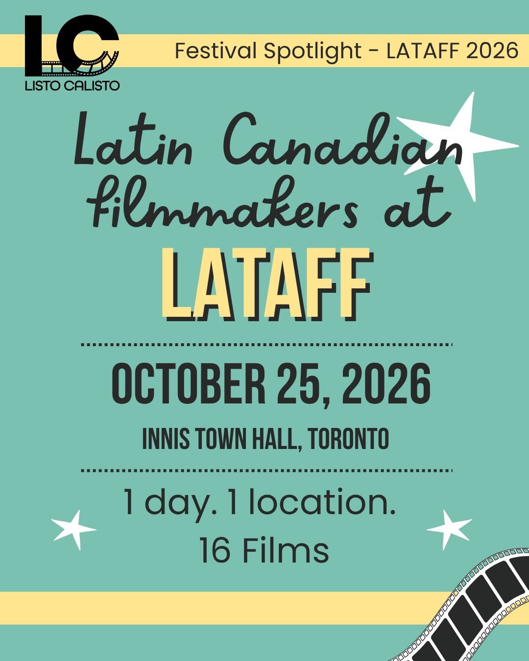 👀 looking for something to watch this Sunday? We got you!

Latin Canadian talent is taking the big screen at this year&lsquo;s Toronto Latin American film festival @lataffofficial, and we&rsquo;re celebrating the incredible filmmakers and creatives 