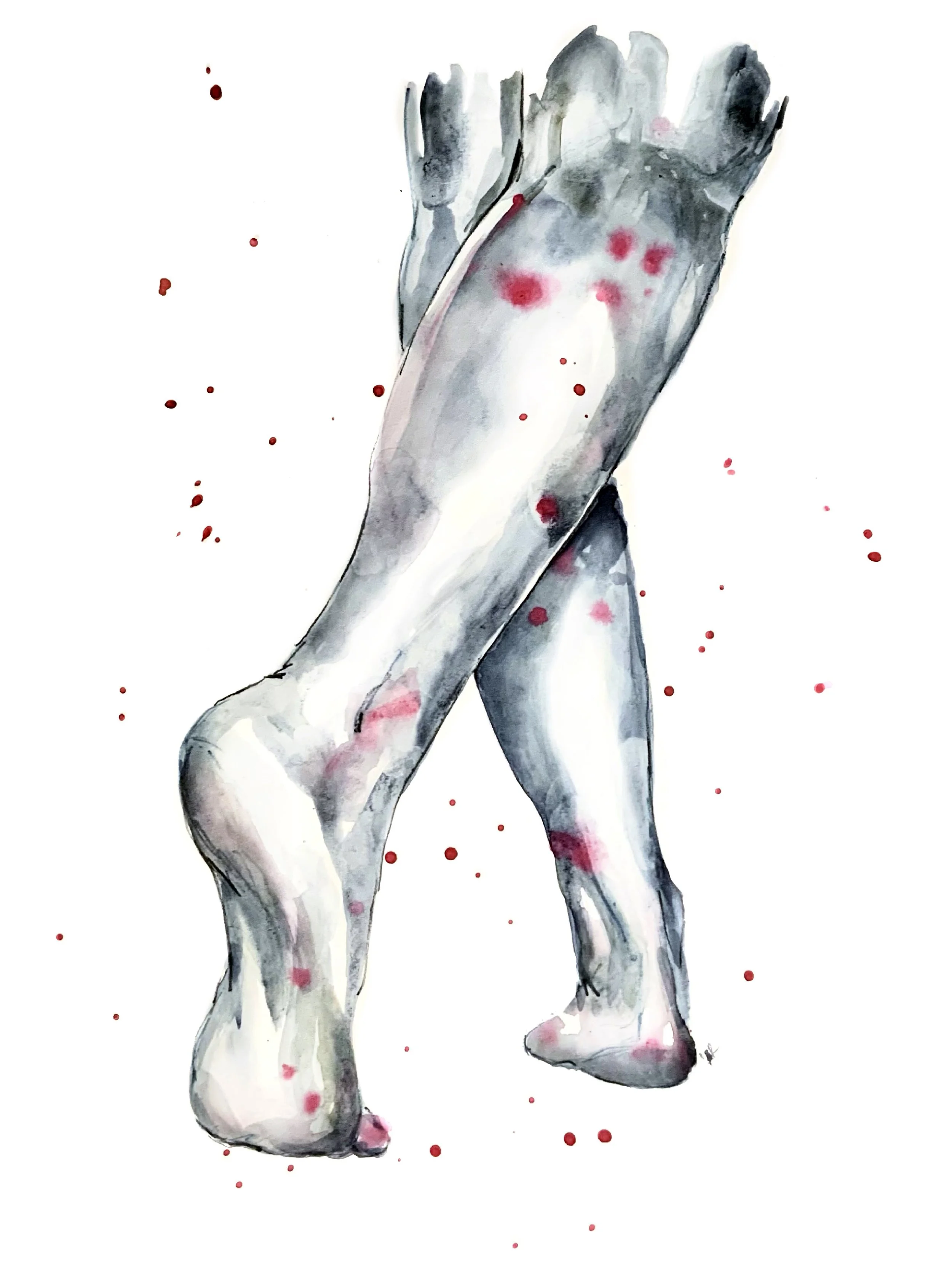 Pink Toes Collection Calves Crossing Walking.jpg