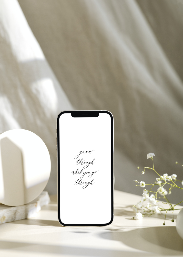 The Tawny Canvas Freebie, Calligraphy Phone Wallpaper, Minimalist Wallpaper, Earl Tawny Hisoler Missouri Calligrapher