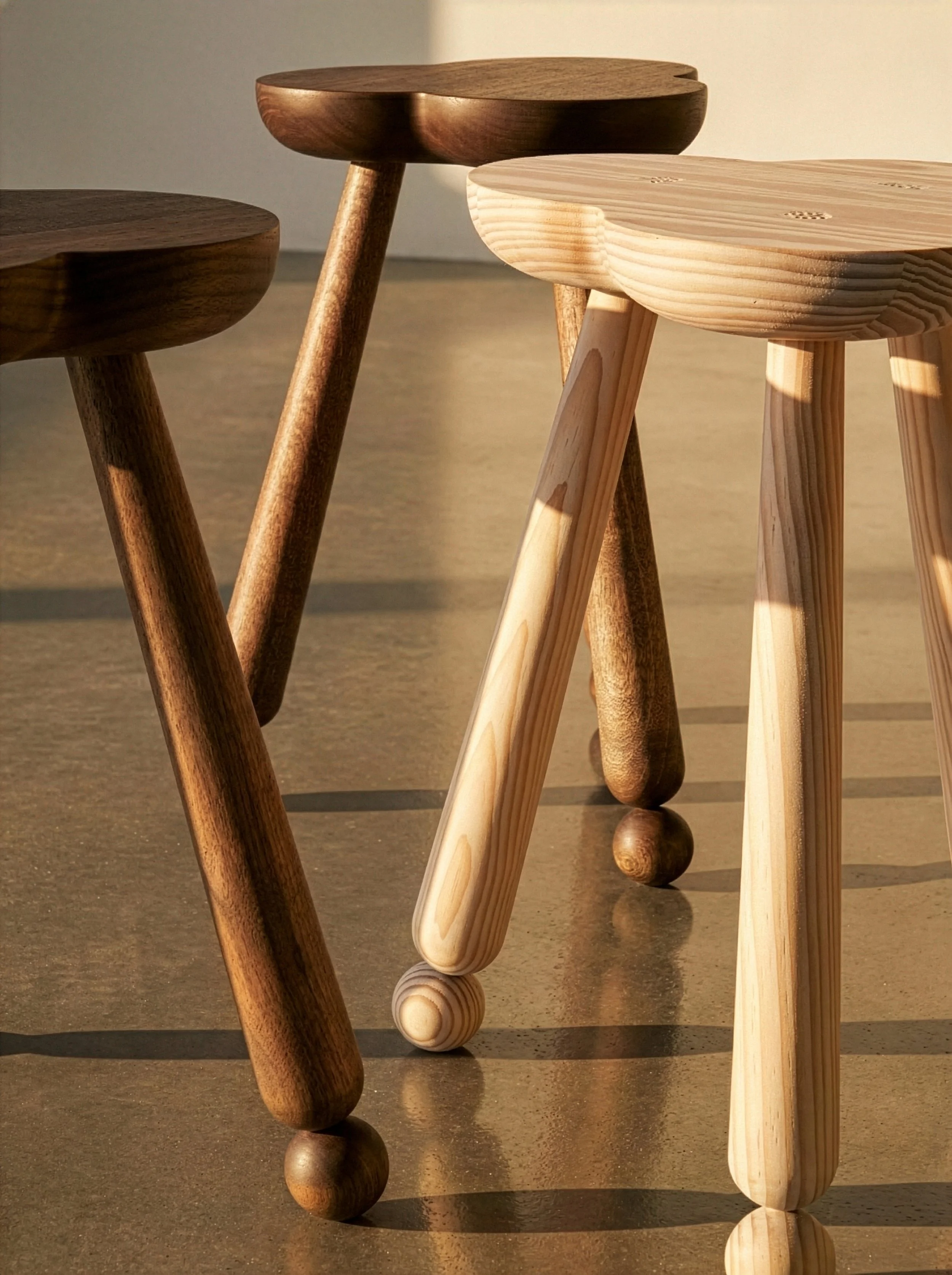 HAMILTON HOLMES DOUGLAS FIR STOOL - stools-tall-set-big-sunset.jpg