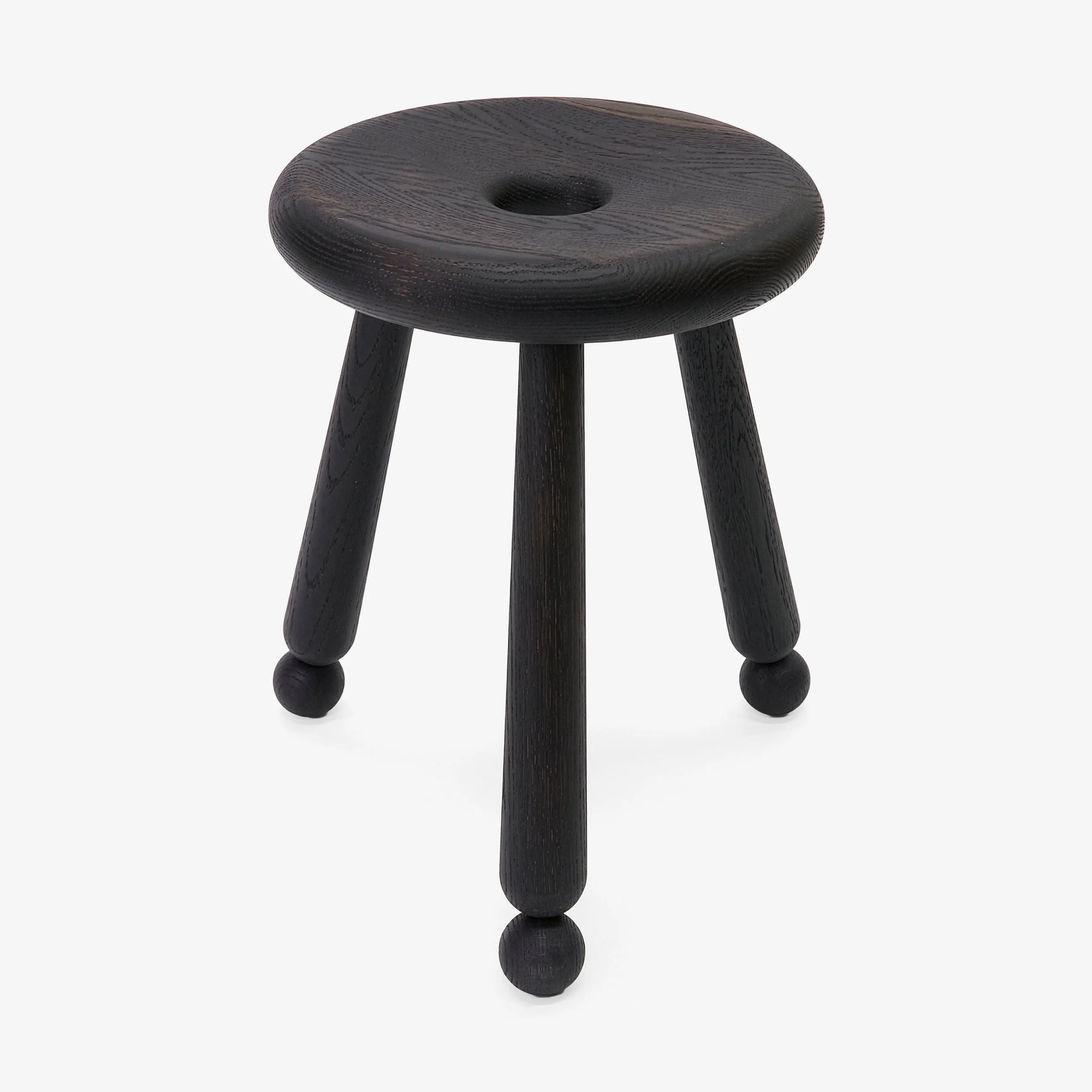 Nick's Milking Stool - Solid Oak Brindle