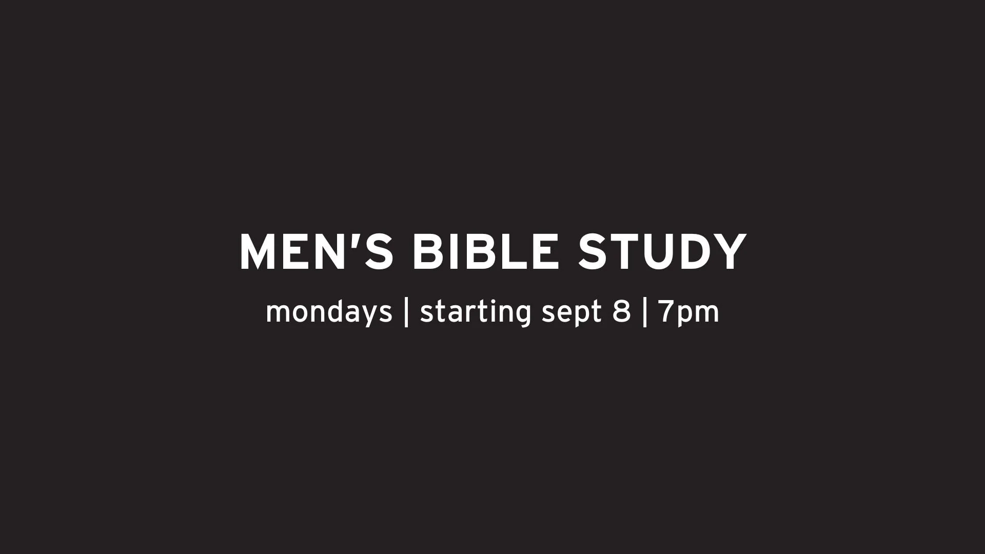Men’s Bible Study