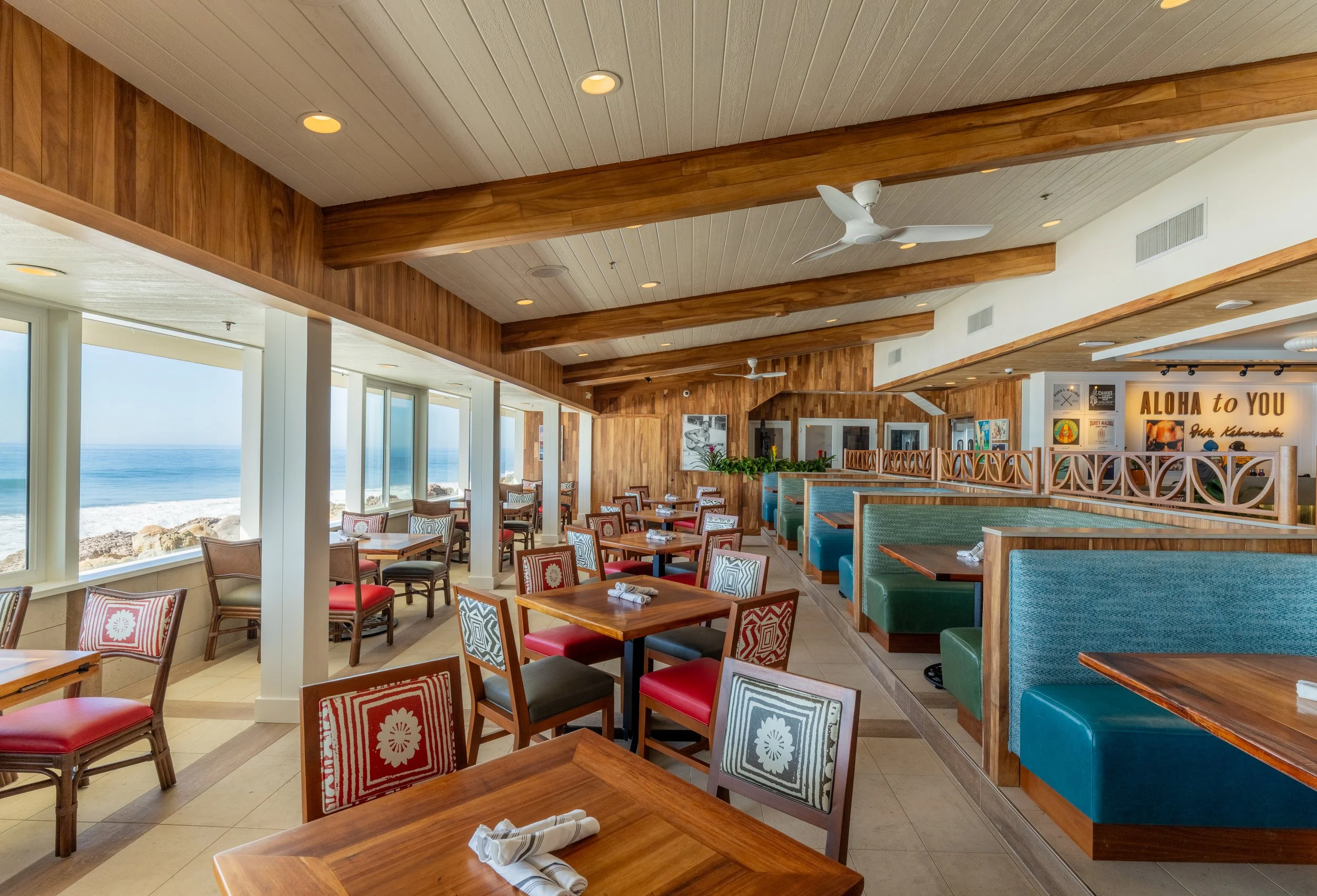 Commercial restaurant interior photography Malibu Pacific Coast Highway