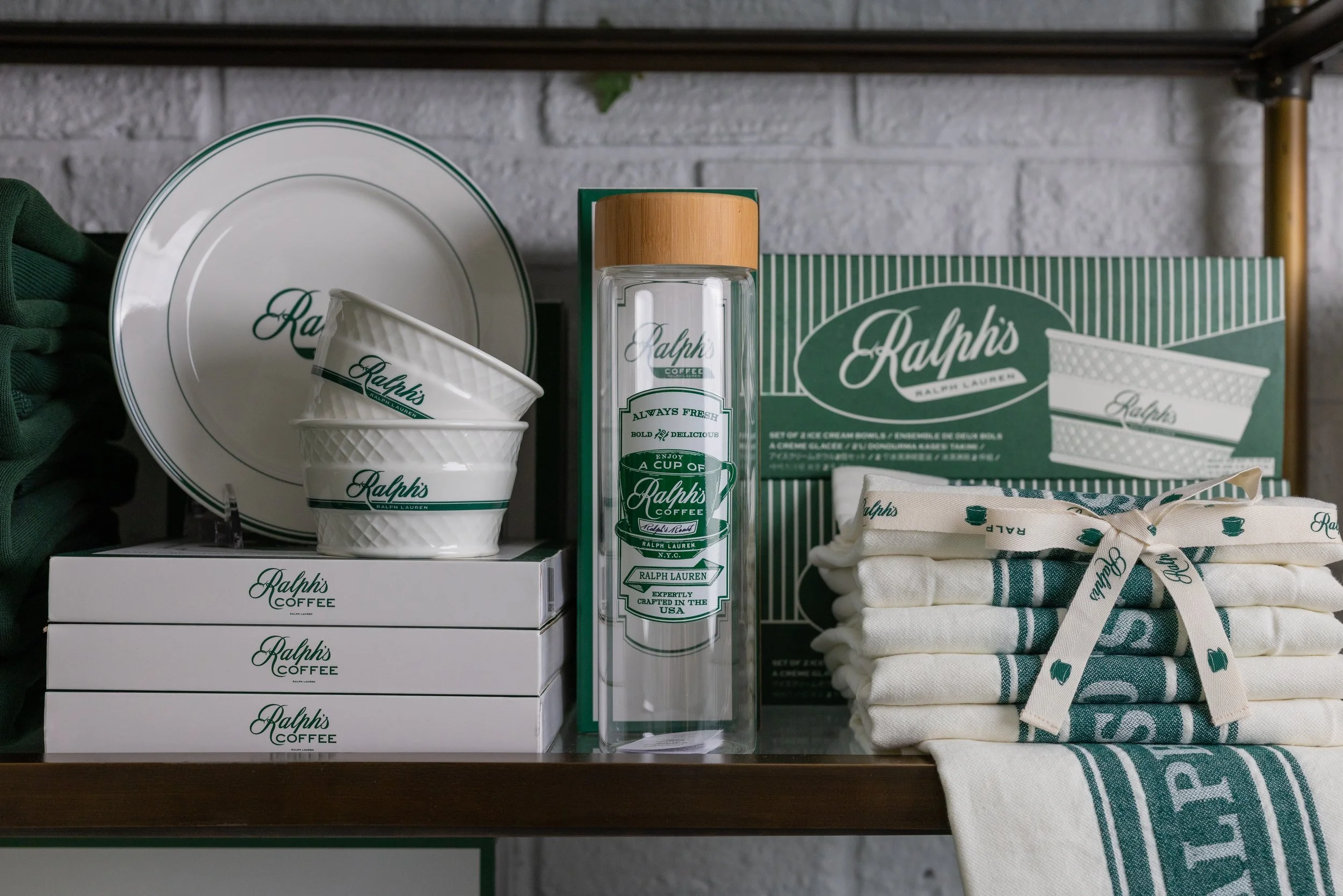 Ralph Lauren coffee mug and dinnerware merchandise photography