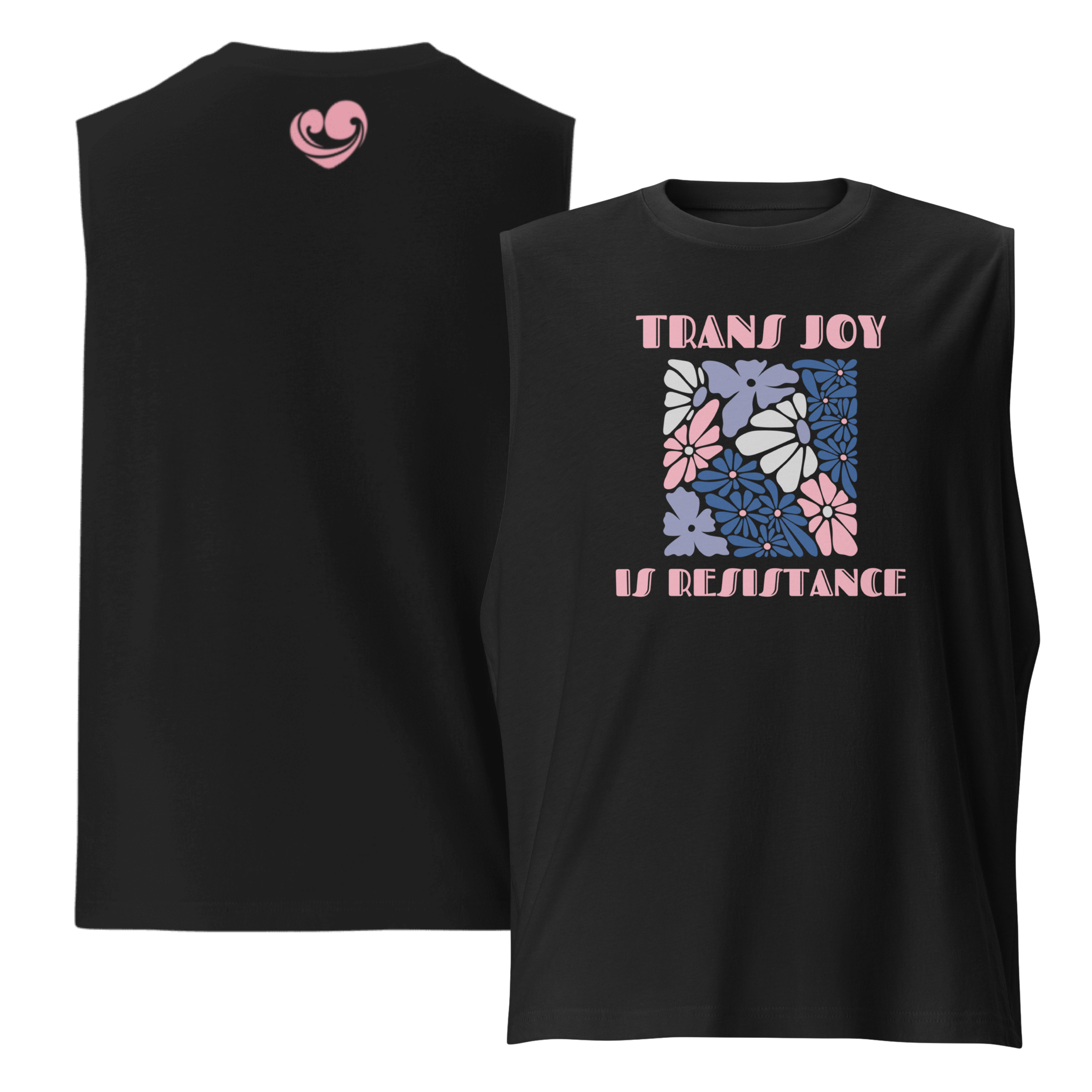Trans Joy is Resistance Muscle Tee