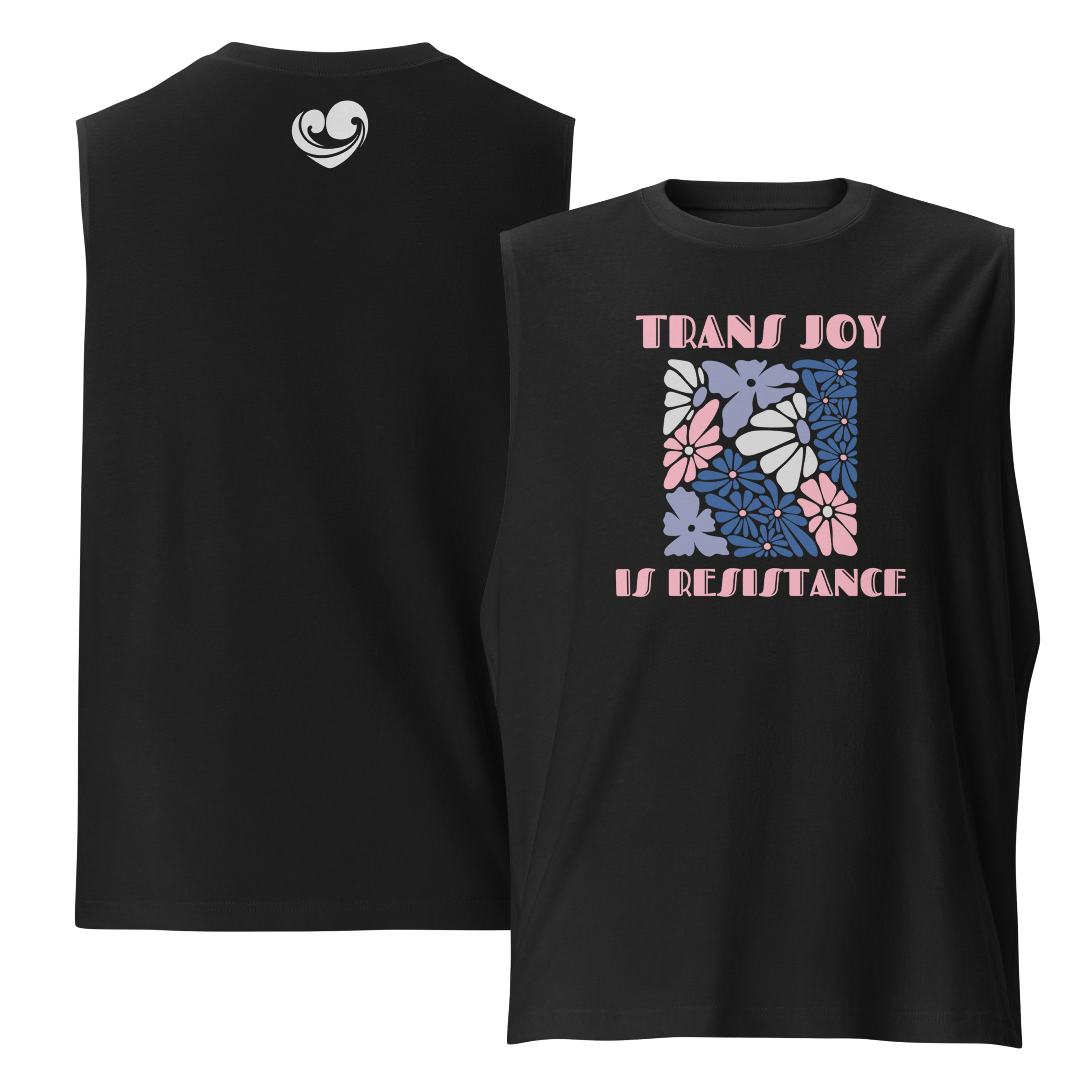 Trans Joy is Resistance Muscle Tee