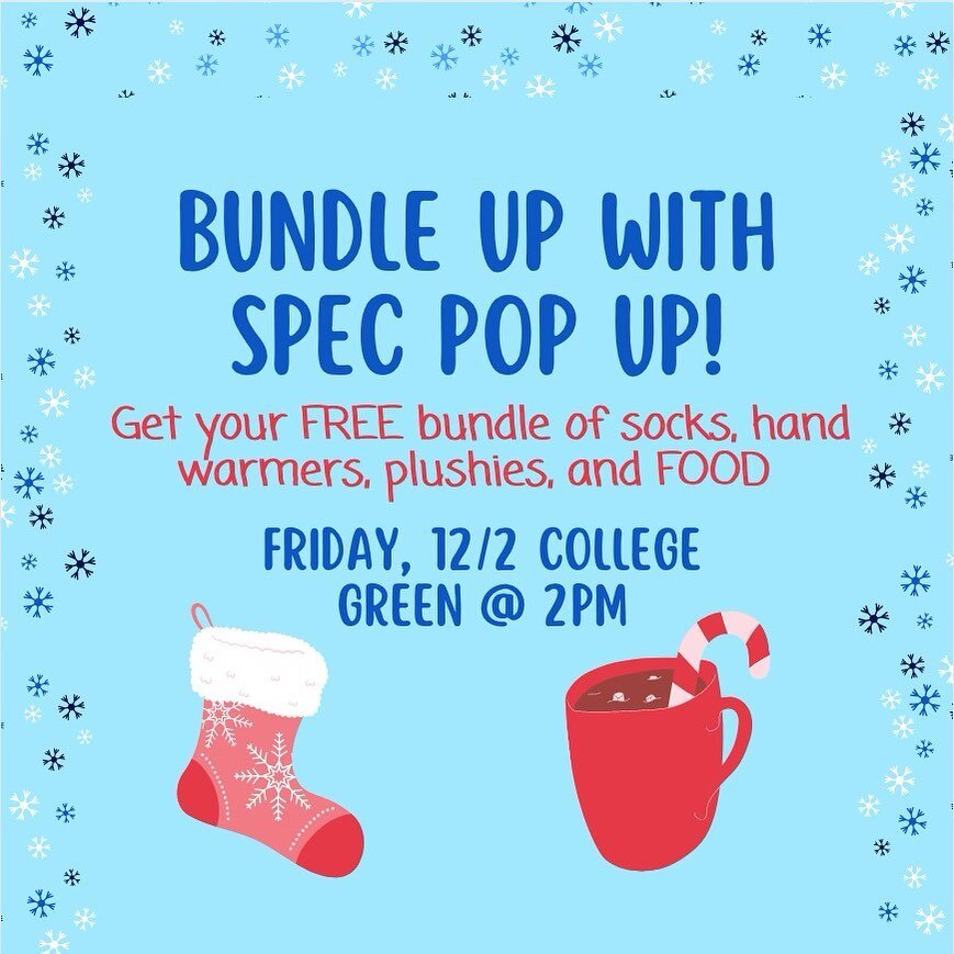❄️LAST GIVEAWAY OF THE SEMESTER❄️ Free FOOD, socks, hand warmers, plushies!  #wintergiveaway