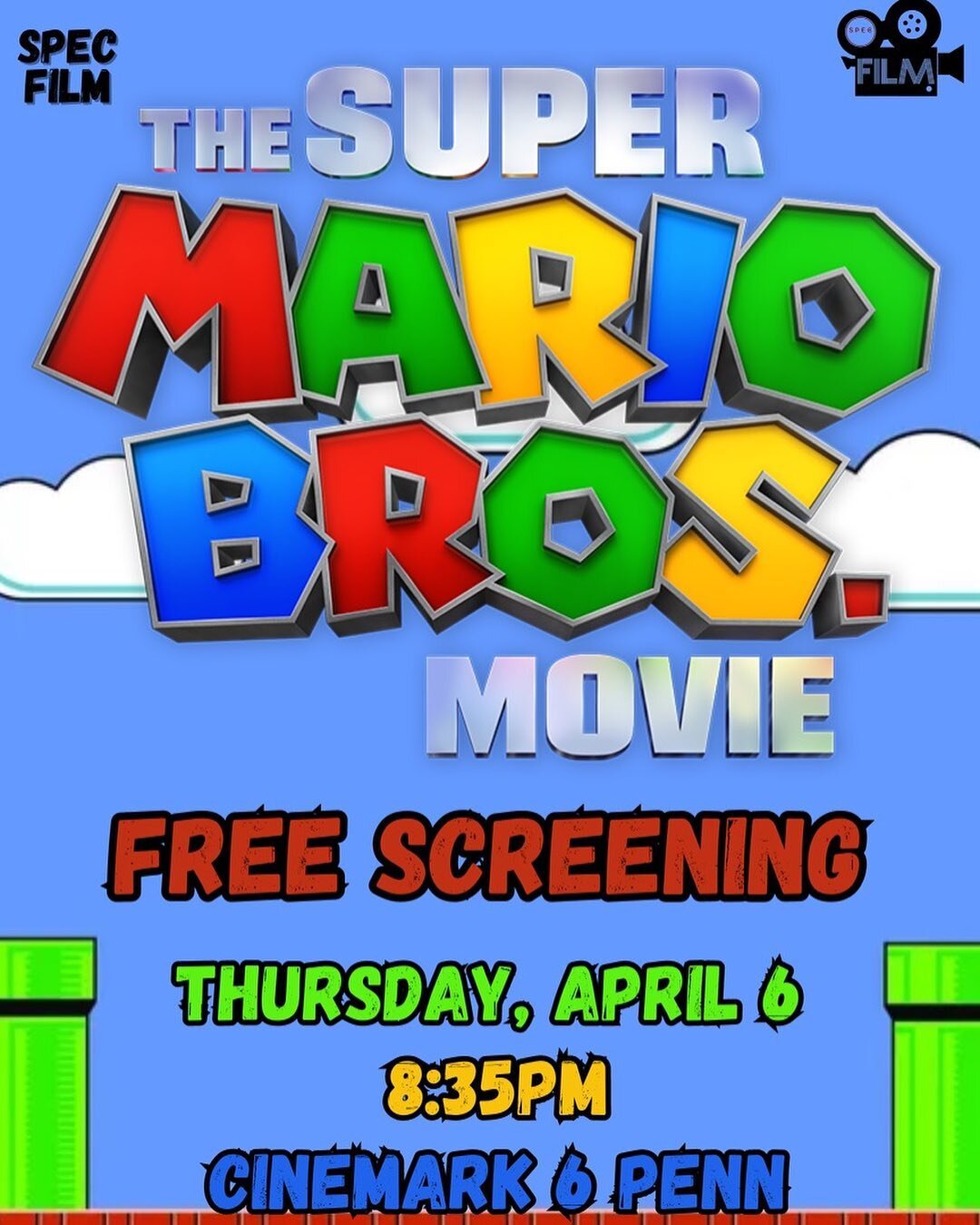 Join us for our free screening of The Super Mario Bros Movie! Link to tickets in bio :)