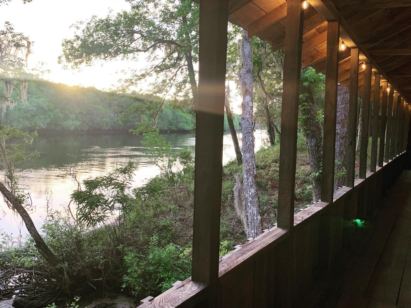 River view from covered bridge 🤍