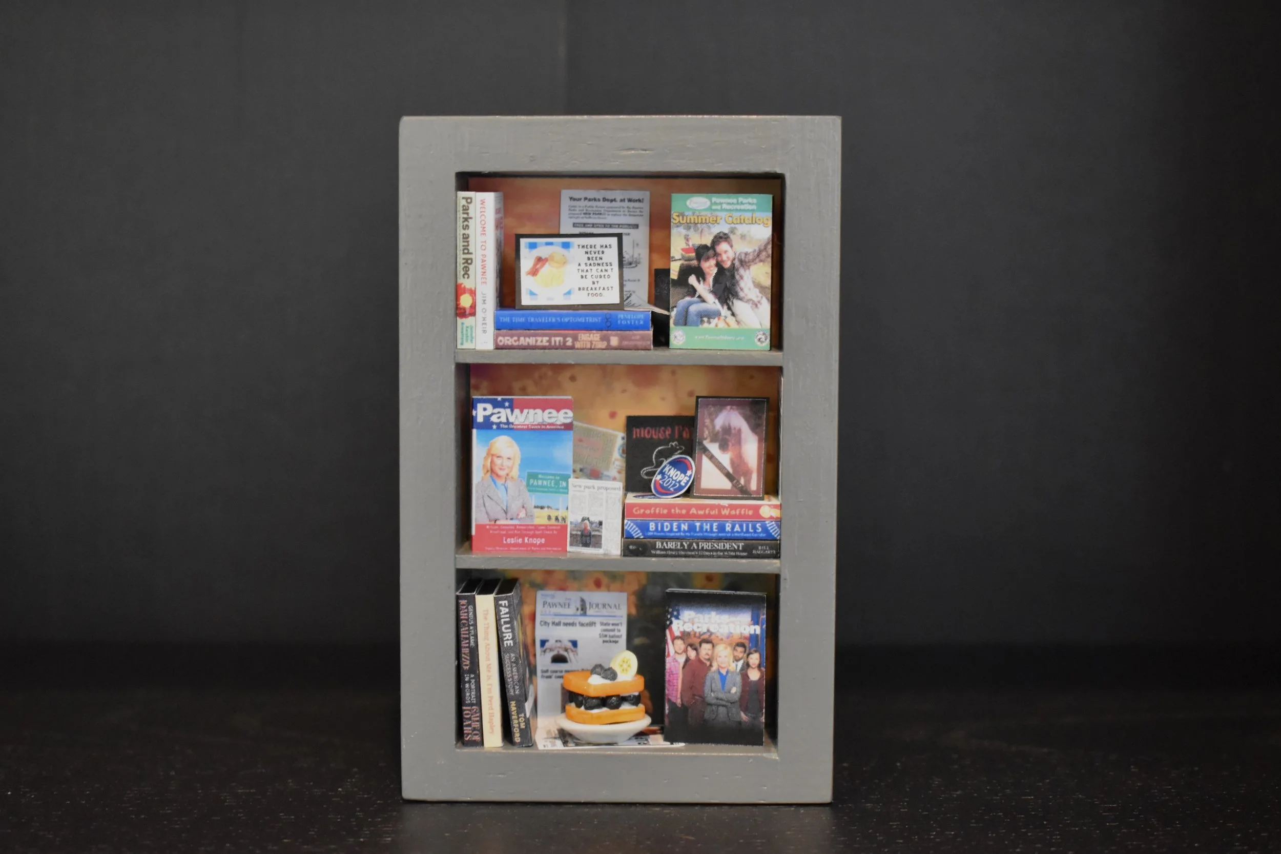 Parks and Recreation Themed Tiny Shelf