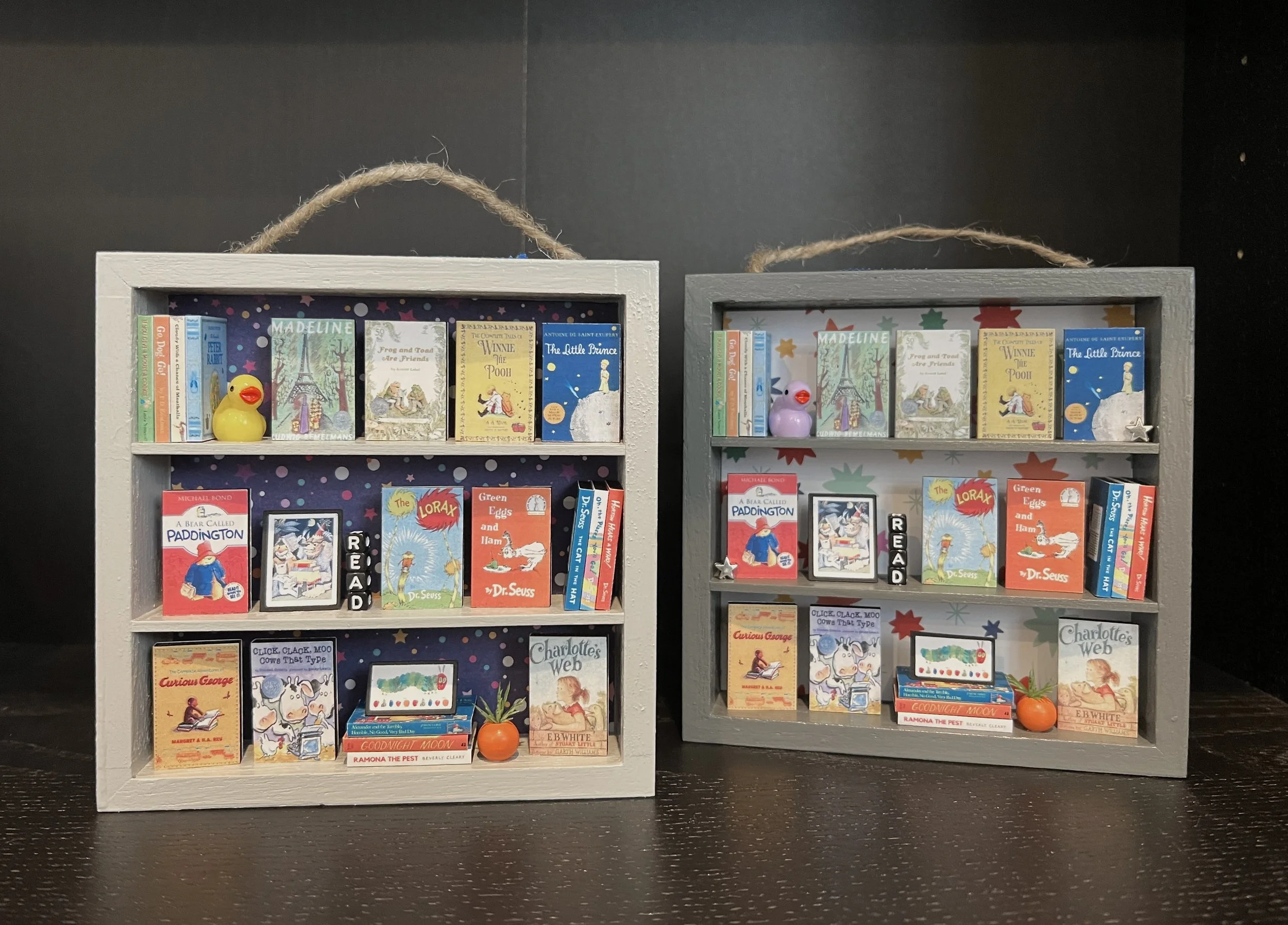 Children's Books Miniature Square Shelf