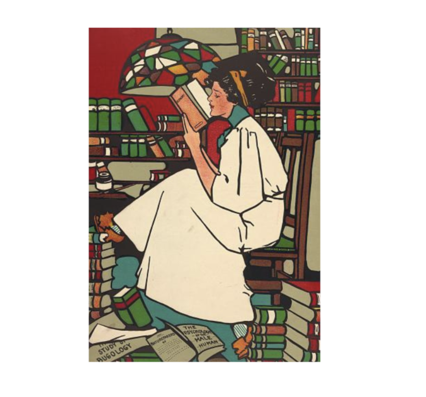 Vintage Woman Reading