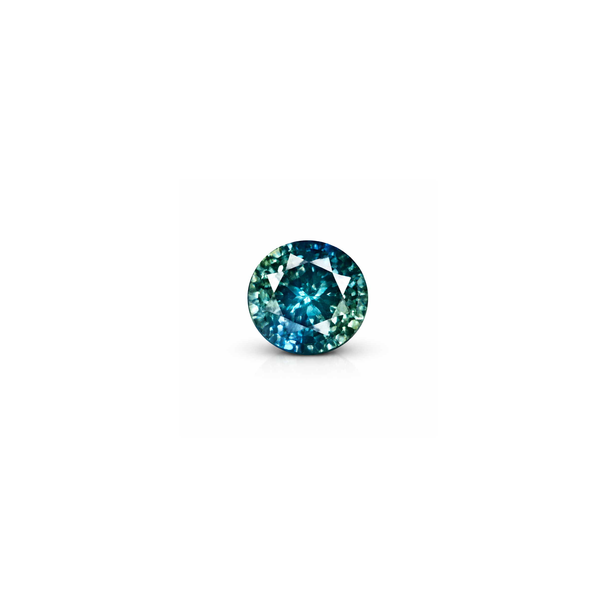 #15608 Round Teal (Blue-Green) Sapphire 1.06cts