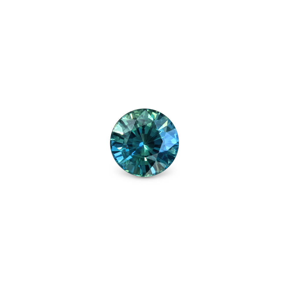 #16824 Round Teal Blue-Green Sapphire 2.07cts