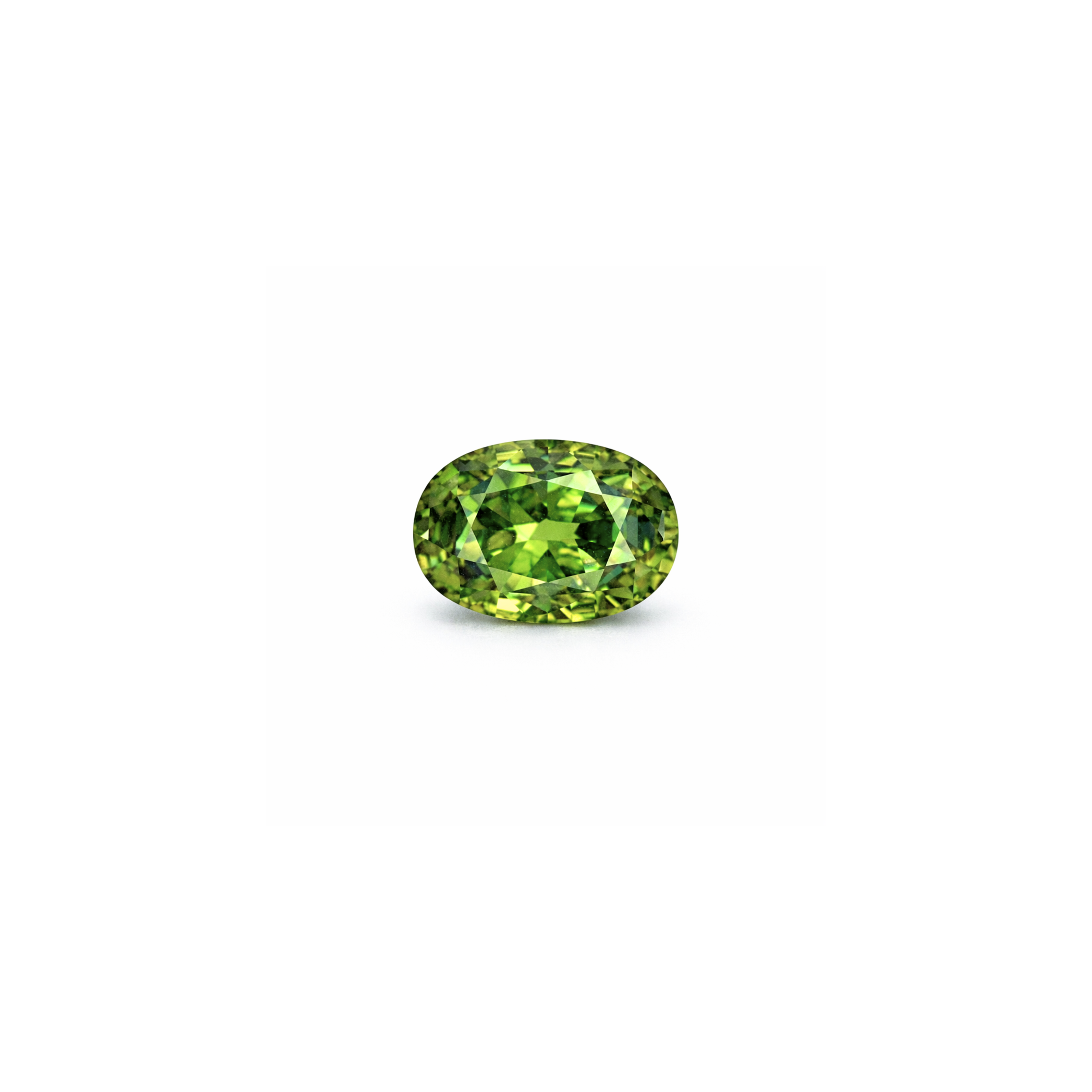 #16081 Oval Green-Yellow Sapphire 3.02cts GIA