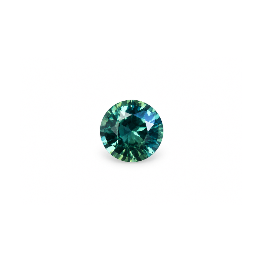 #16823 Round Teal Blue-Green Sapphire 2.65cts
