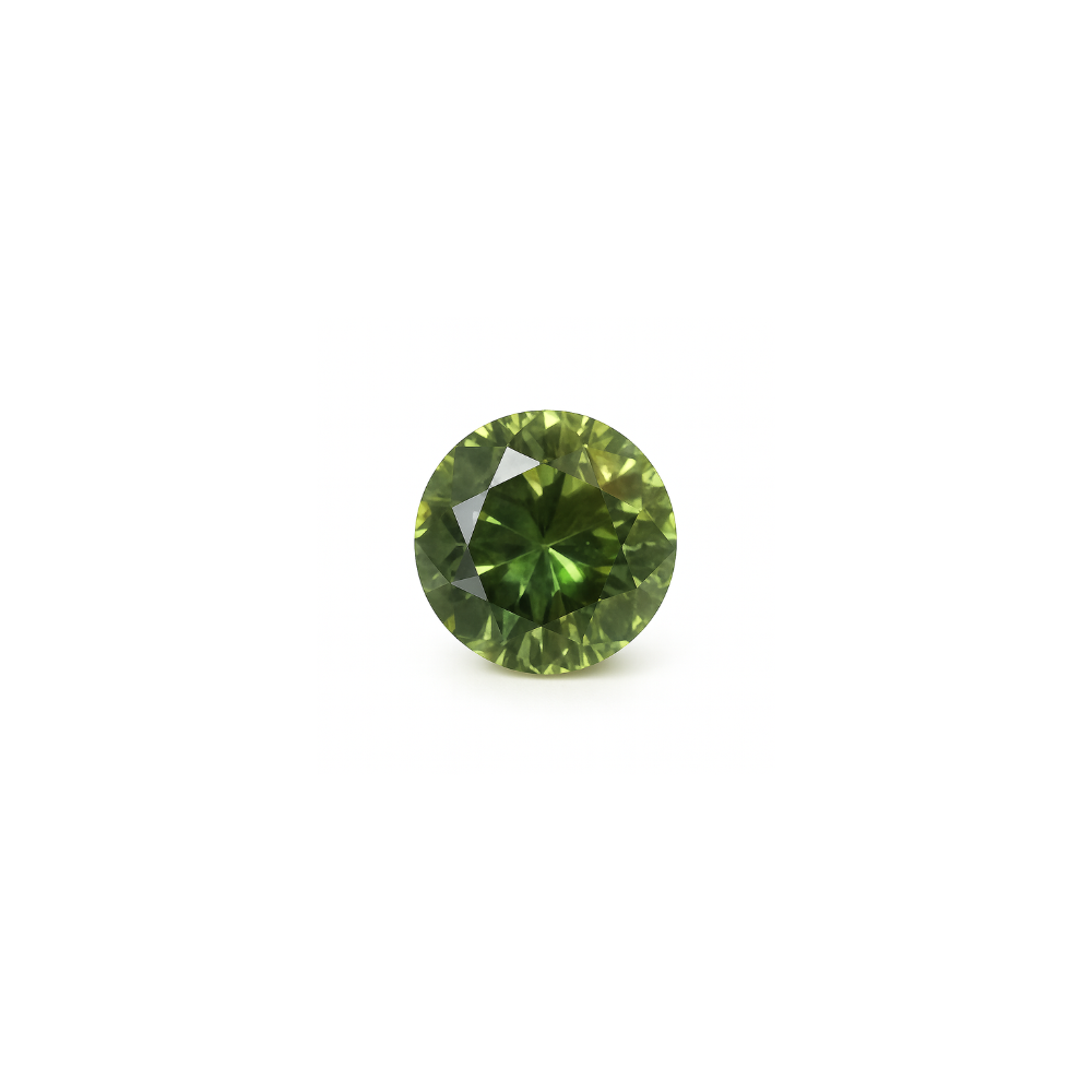 #15291A Round D/C Green Sapphire 0.85cts