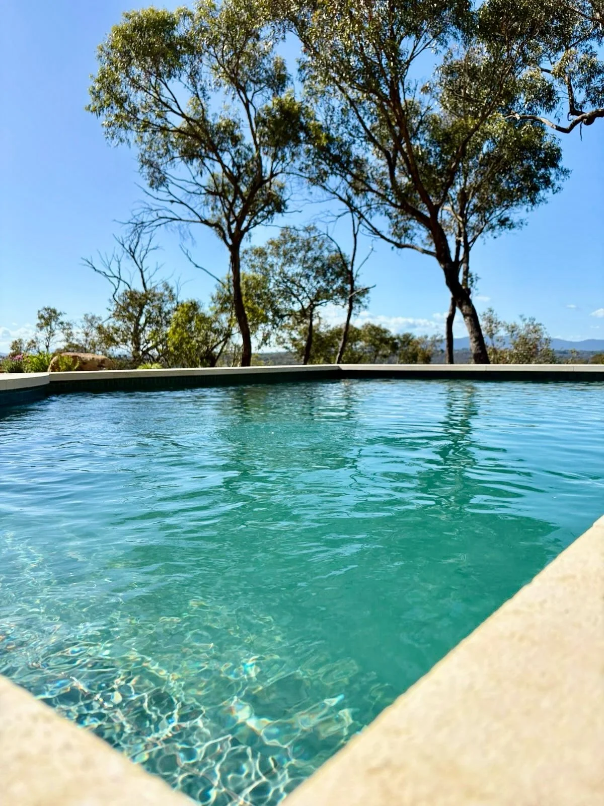 North Warrandyte never disappoints.

Perched high in the landscape, this pool captures the light and the views in every direction &mdash; an outlook that changes hour to hour and season to season. The pool tiles in Blue Gum Wavy are the perfect choic