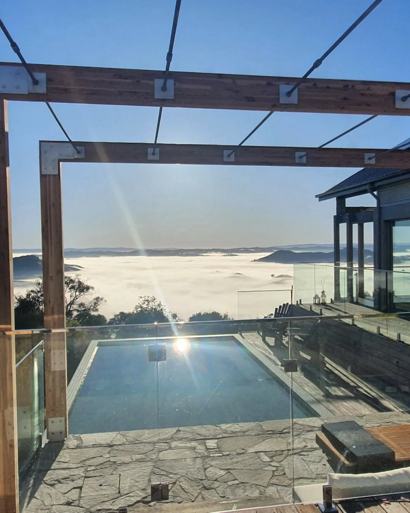 High above the clouds at Strath Creek.

This pool takes in views that shift with the weather, from mist-filled valleys to endless blue.

Surrounded by natural stone and a clean, honest palette, it feels grounded and enduring.

.
.
#custompools #poolb