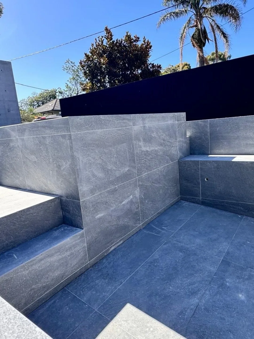 This is one of those builds that stops you mid-scroll.

Large format pool tiles bring a completely different energy to a pool. Bigger scale. Cleaner lines. A strong architectural read before the water even goes in.

Here in Beaumaris, Eco Technifirma