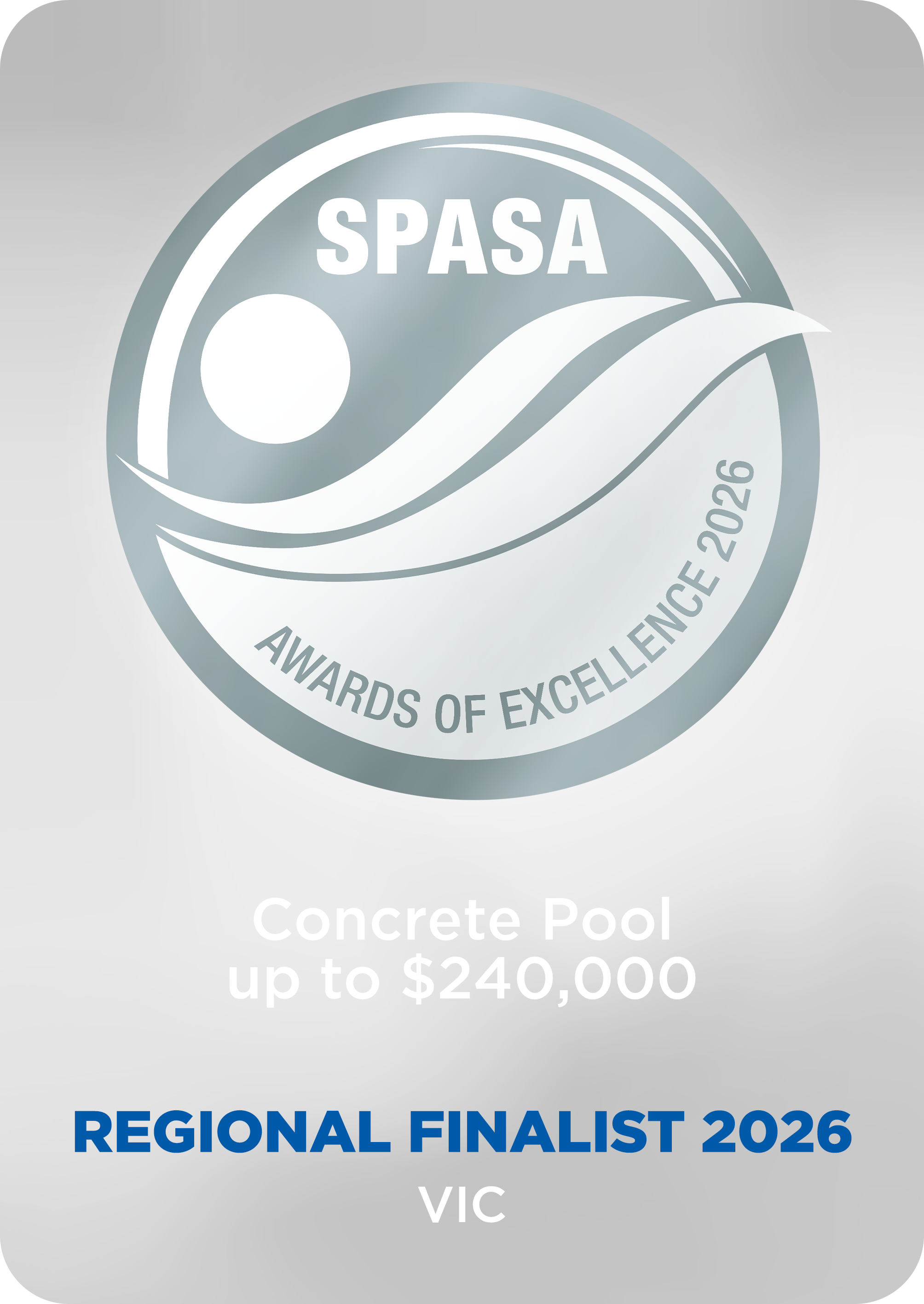SPASA Victoria Award Finalist Concrete Pool