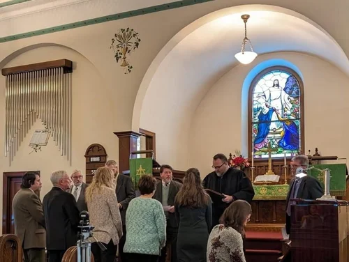 A commissioning service in the sanctuary