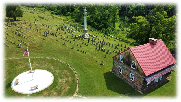 The cemetery from above